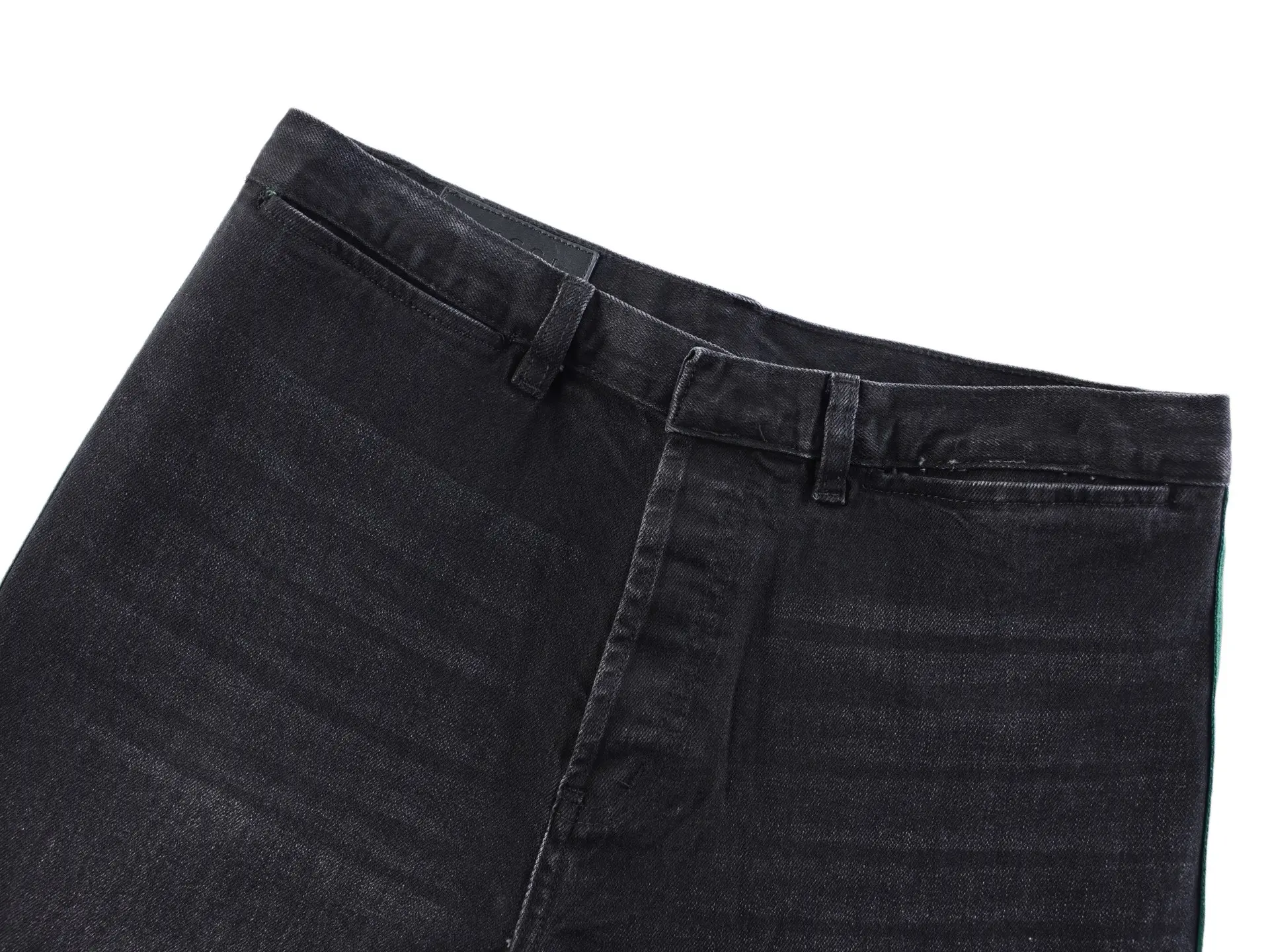 Web-Stripe Straight-Leg Washed Jeans D35022444 — view 3