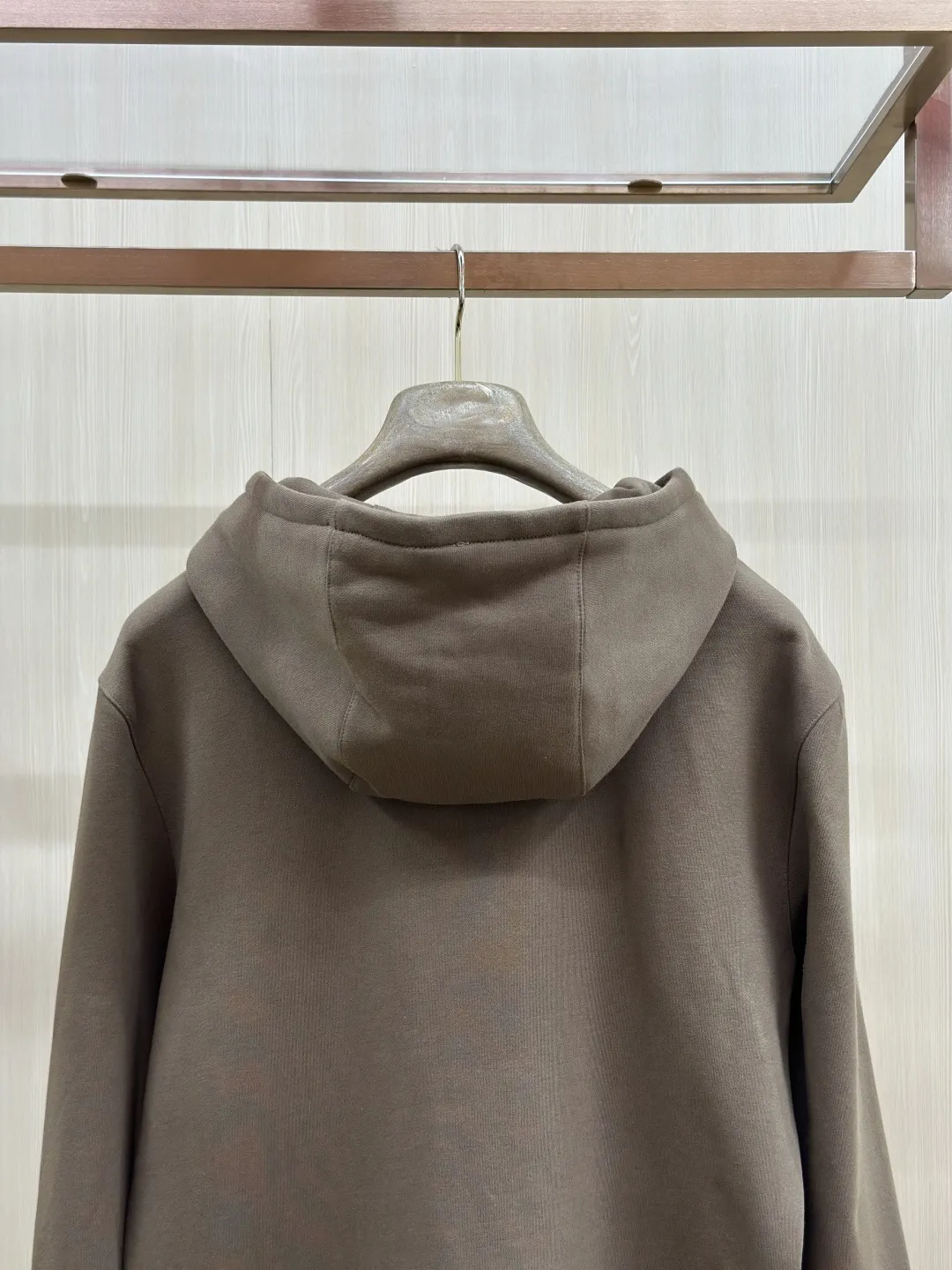 Leather-Trimmed Embroidered Zip-Up Hoodie D35020572 — view 8