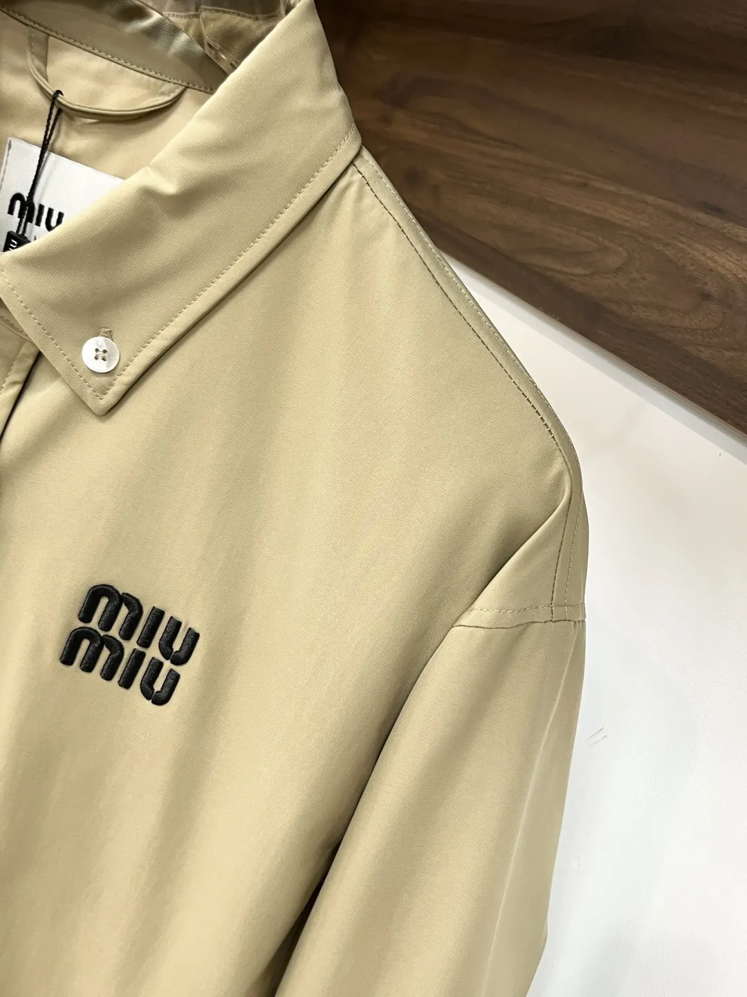 Embroidered Logo Button-Up Jacket D35015157 — view 6
