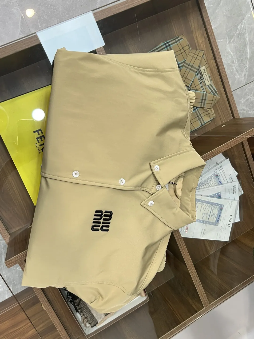 Embroidered Logo Button-Up Jacket D35015157 — view 8