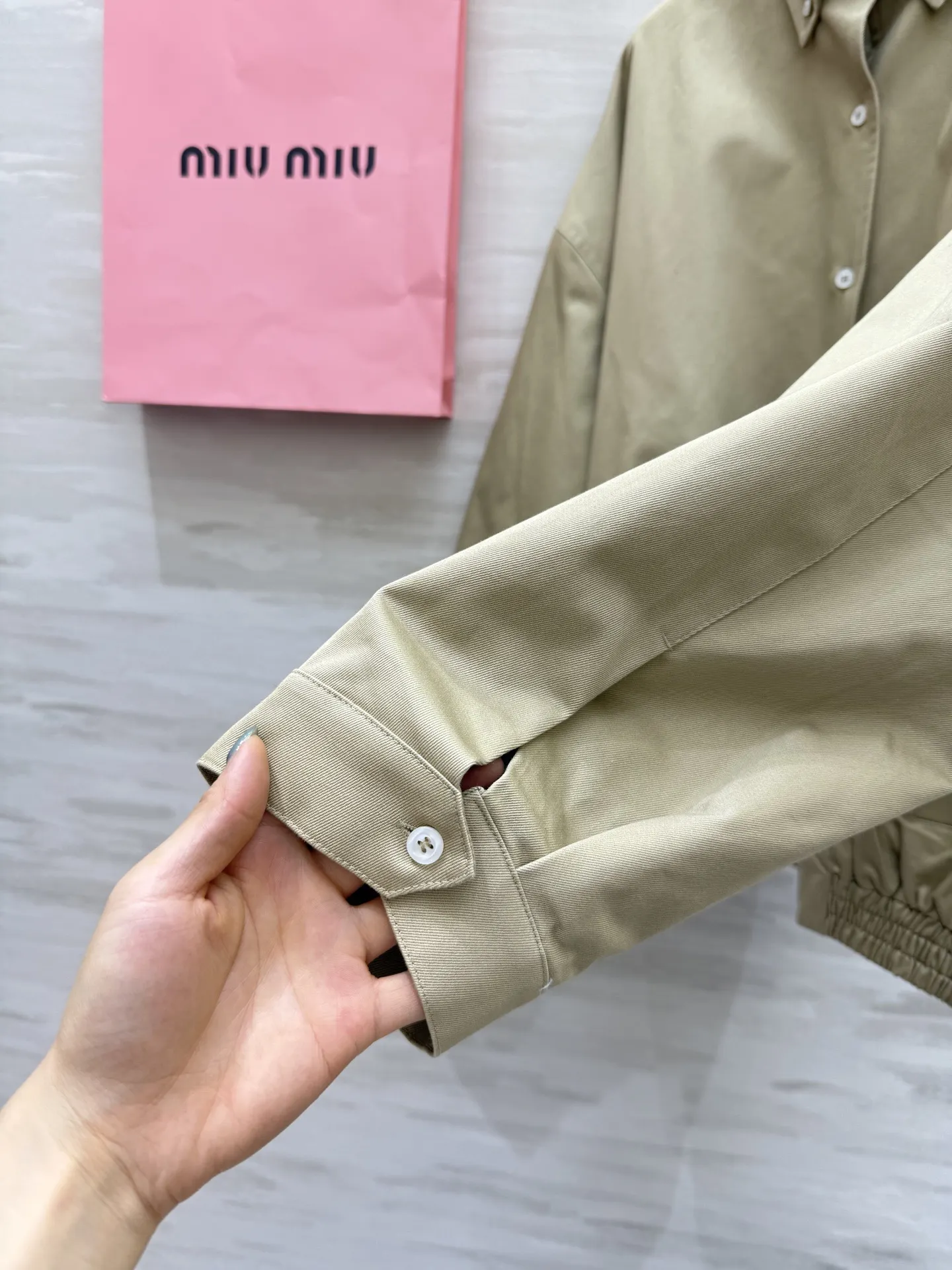 Embroidered Logo Button-Up Bomber Jacket D35015160 — view 9