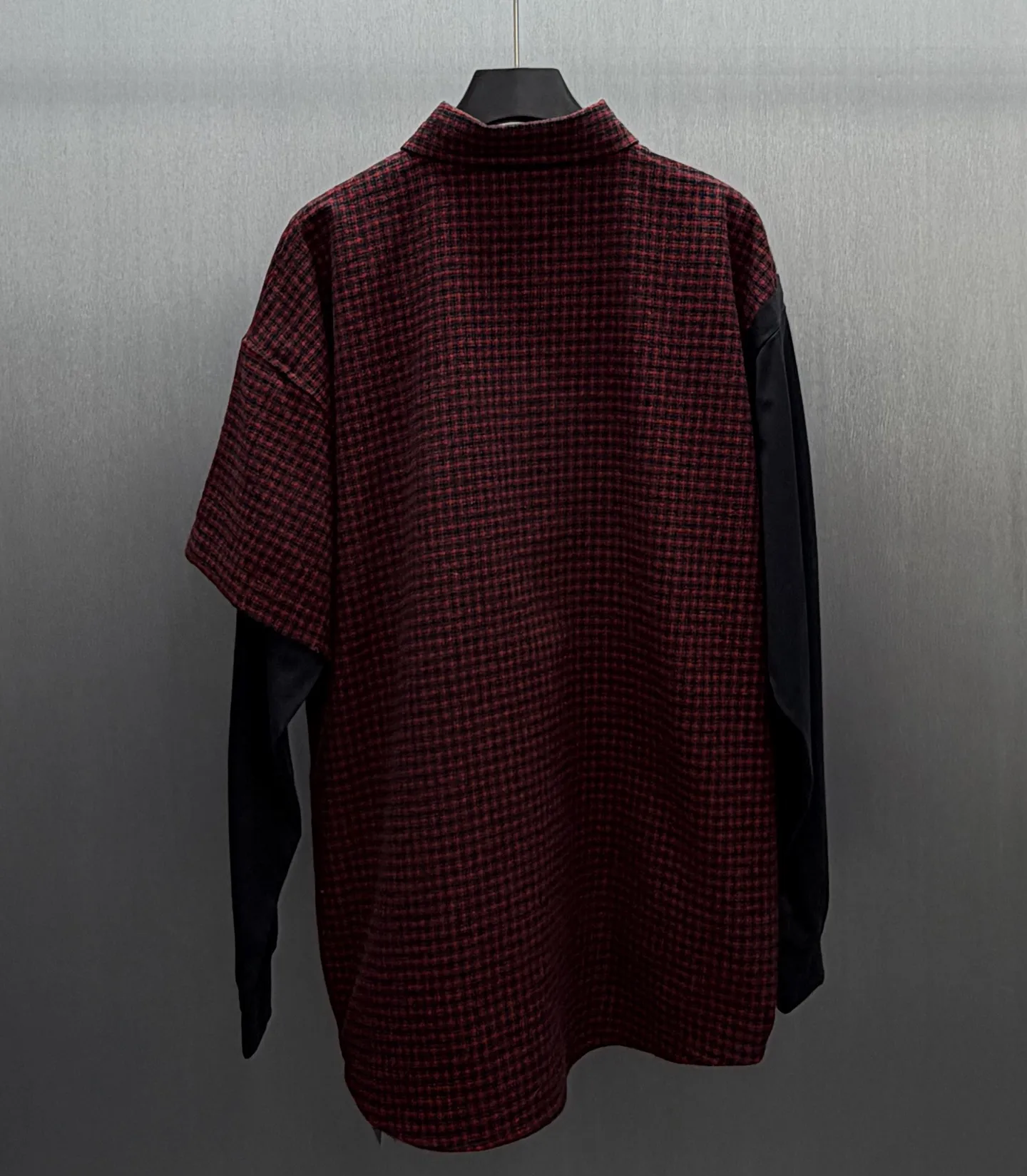Hybrid Checked Flannel and Jersey T-Shirt D35014573 — view 8