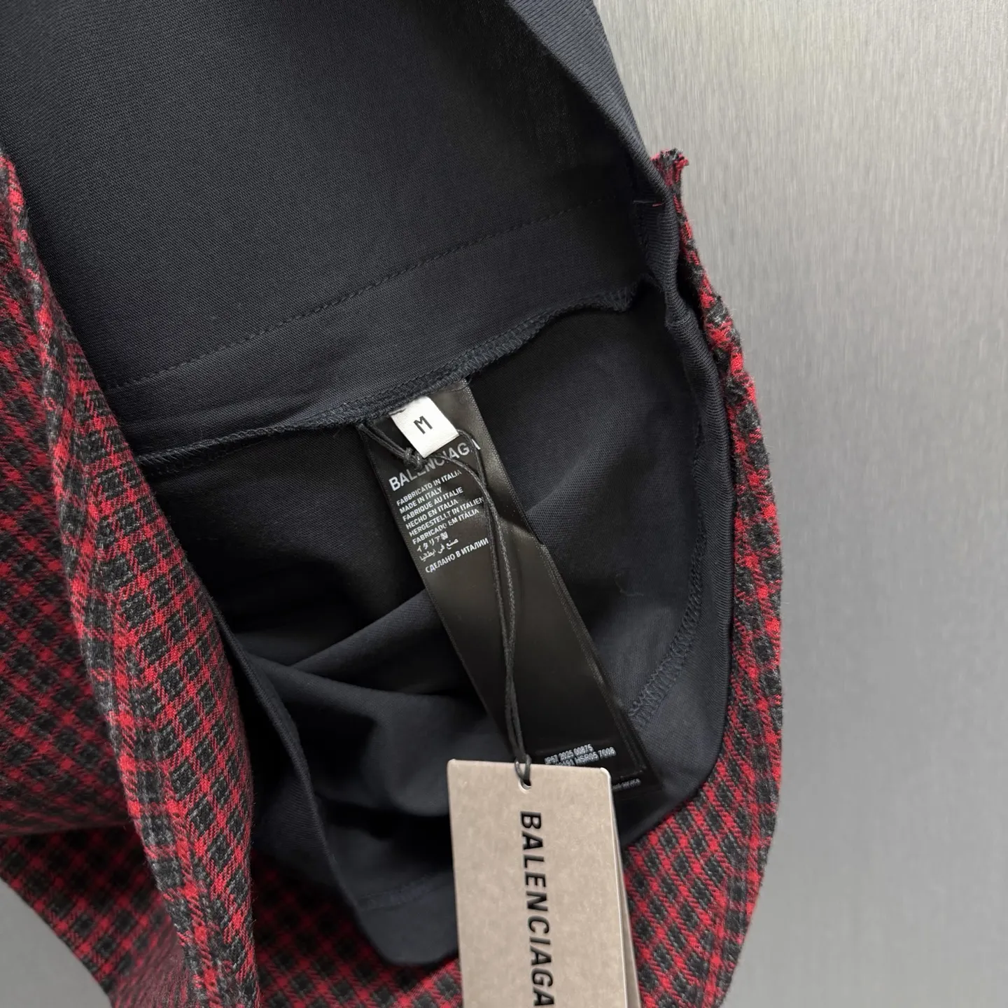 Hybrid Checked Flannel and Jersey T-Shirt D35014573 — view 9