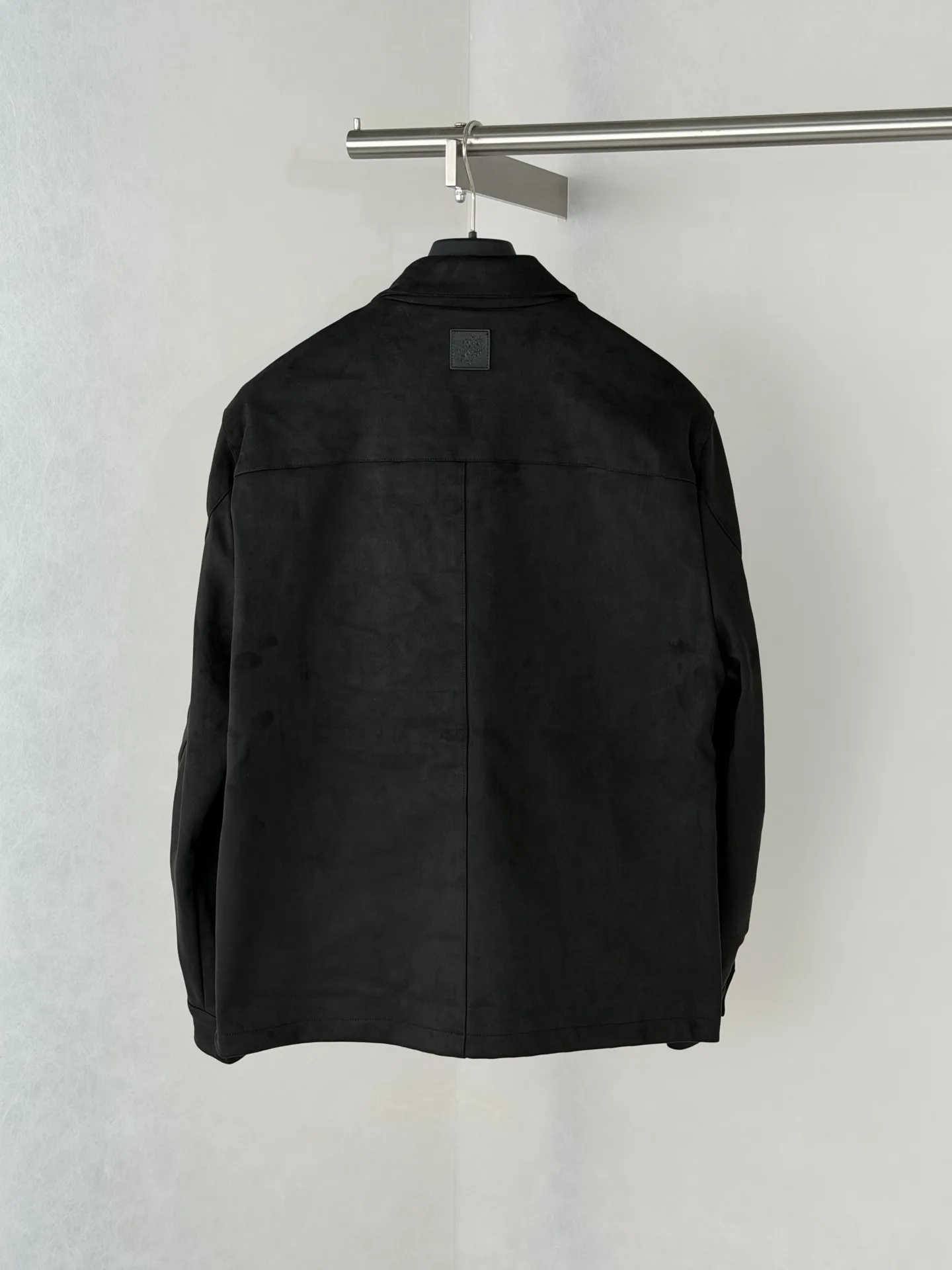 Embossed Logo Faux-Suede Overshirt Jacket D35518681 — view 2
