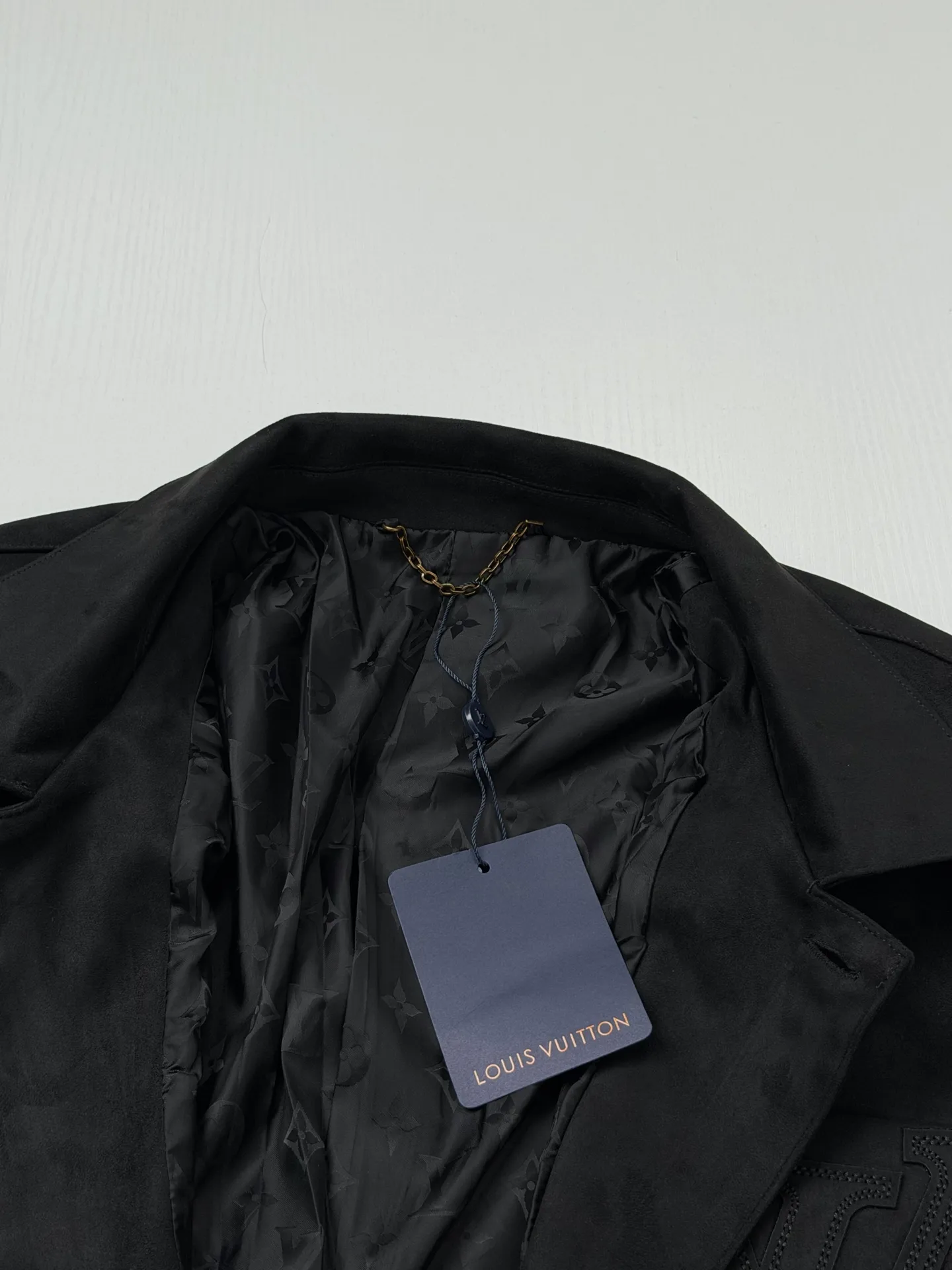 Embossed Logo Faux-Suede Overshirt Jacket D35518681 — view 6