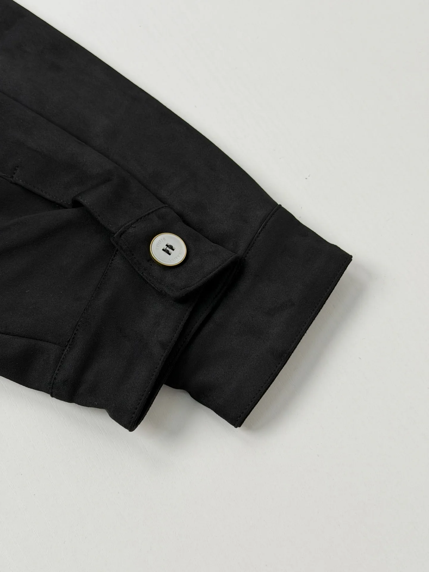 Embossed Logo Faux-Suede Overshirt Jacket D35518681 — view 8