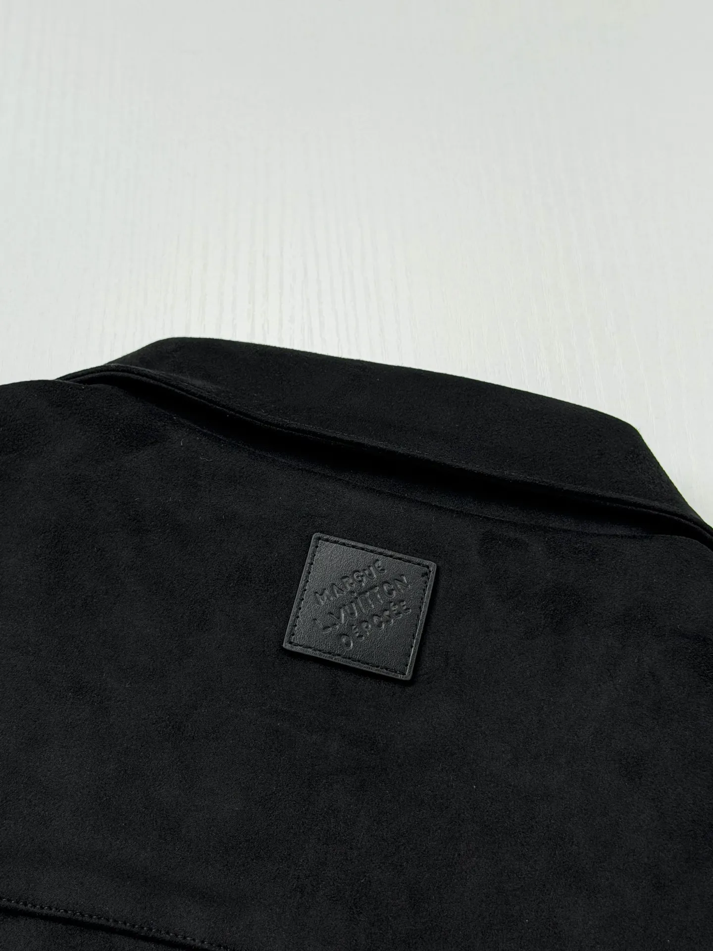 Embossed Logo Faux-Suede Overshirt Jacket D35518681 — view 9
