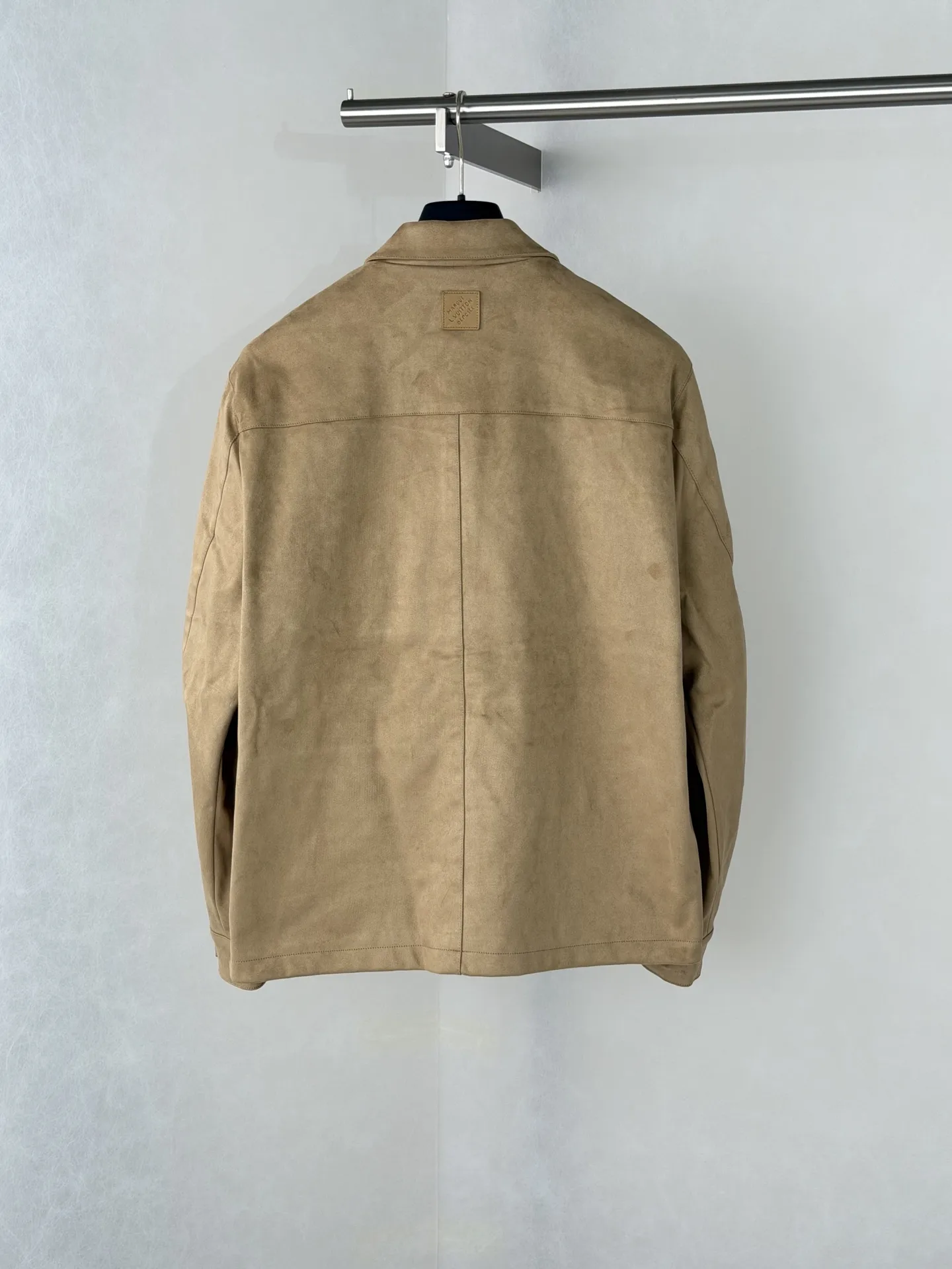 Logo-Embroidered Faux Suede Overshirt D35518680 — view 2