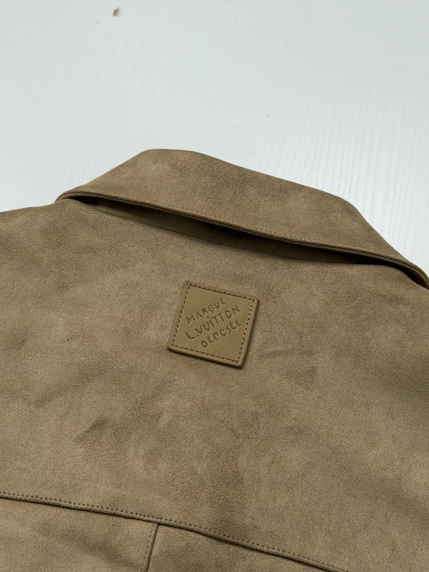 Logo-Embroidered Faux Suede Overshirt D35518680 — view 8