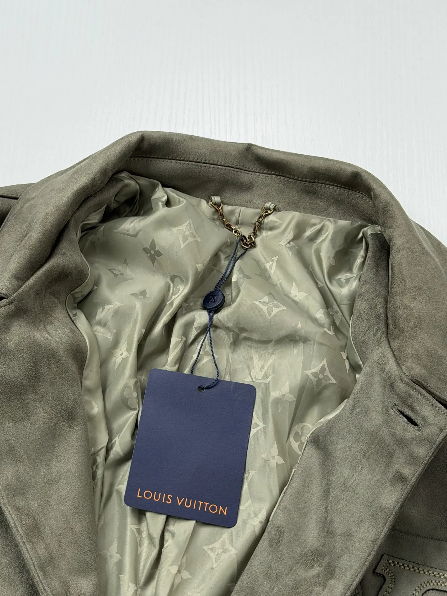 Logo-Embroidered Faux Suede Overshirt Jacket D35518679 — view 5