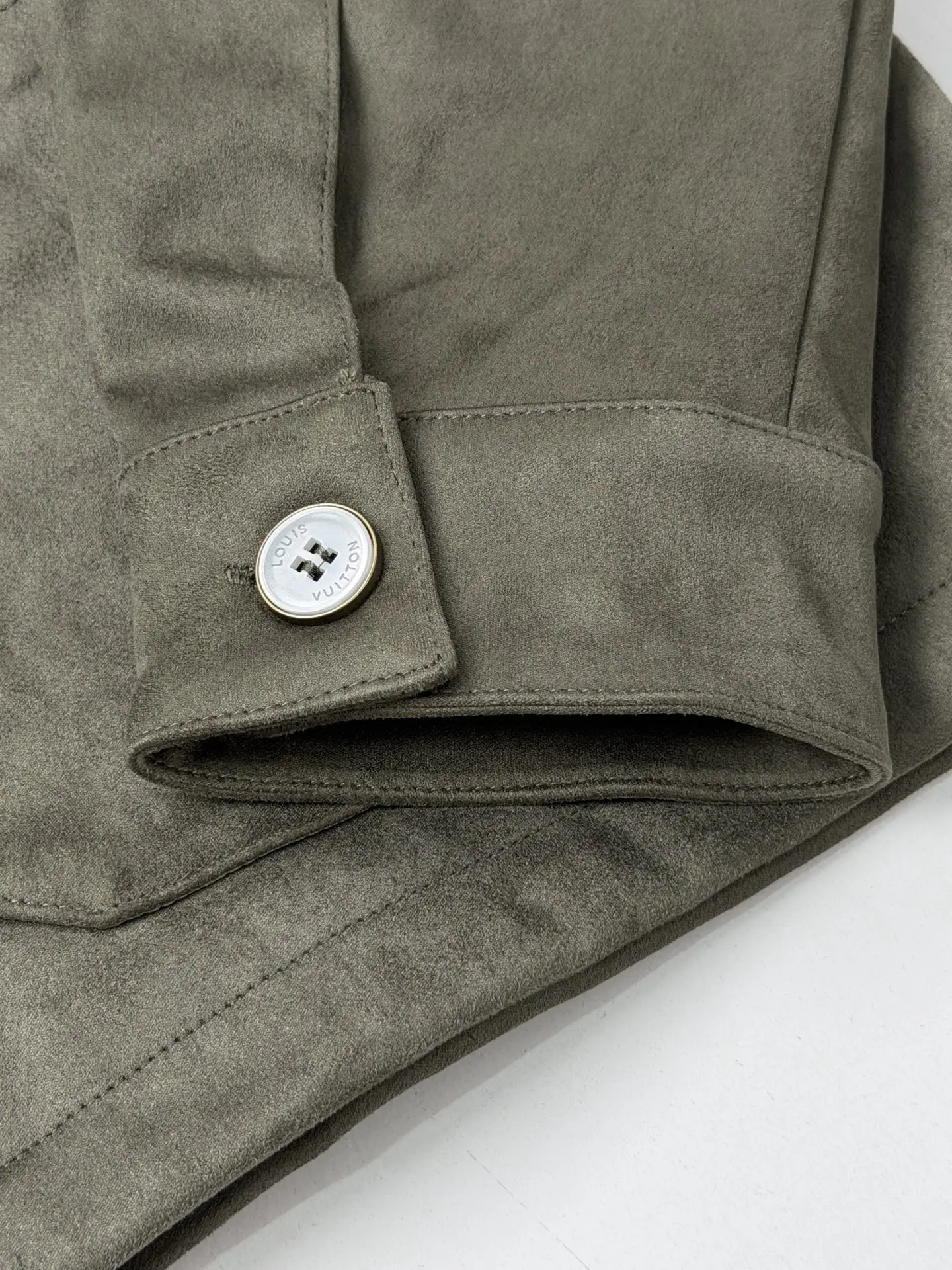 Logo-Embroidered Faux Suede Overshirt Jacket D35518679 — view 7