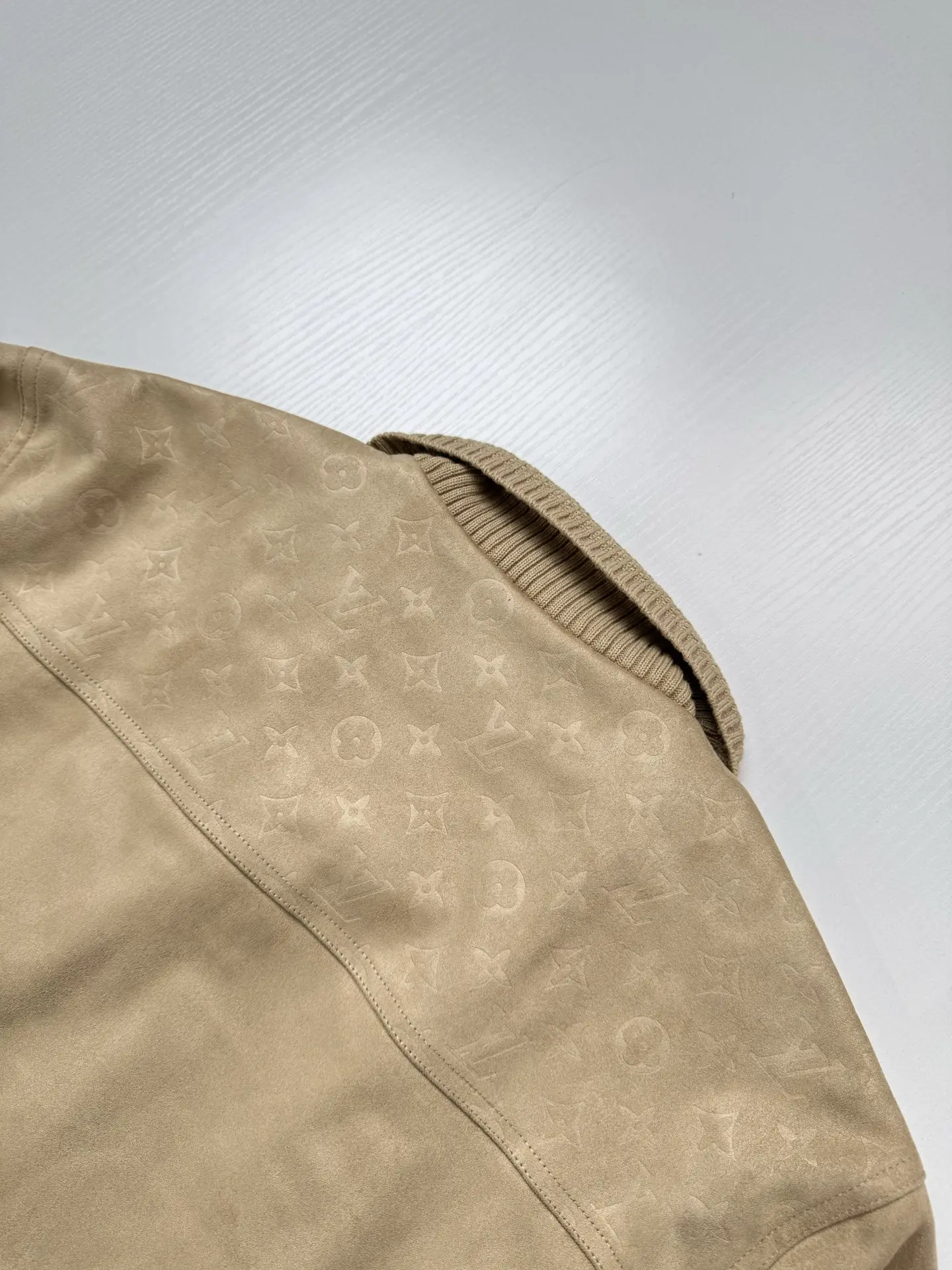 Monogram Embossed Suede Harrington Jacket D35518757 — view 11