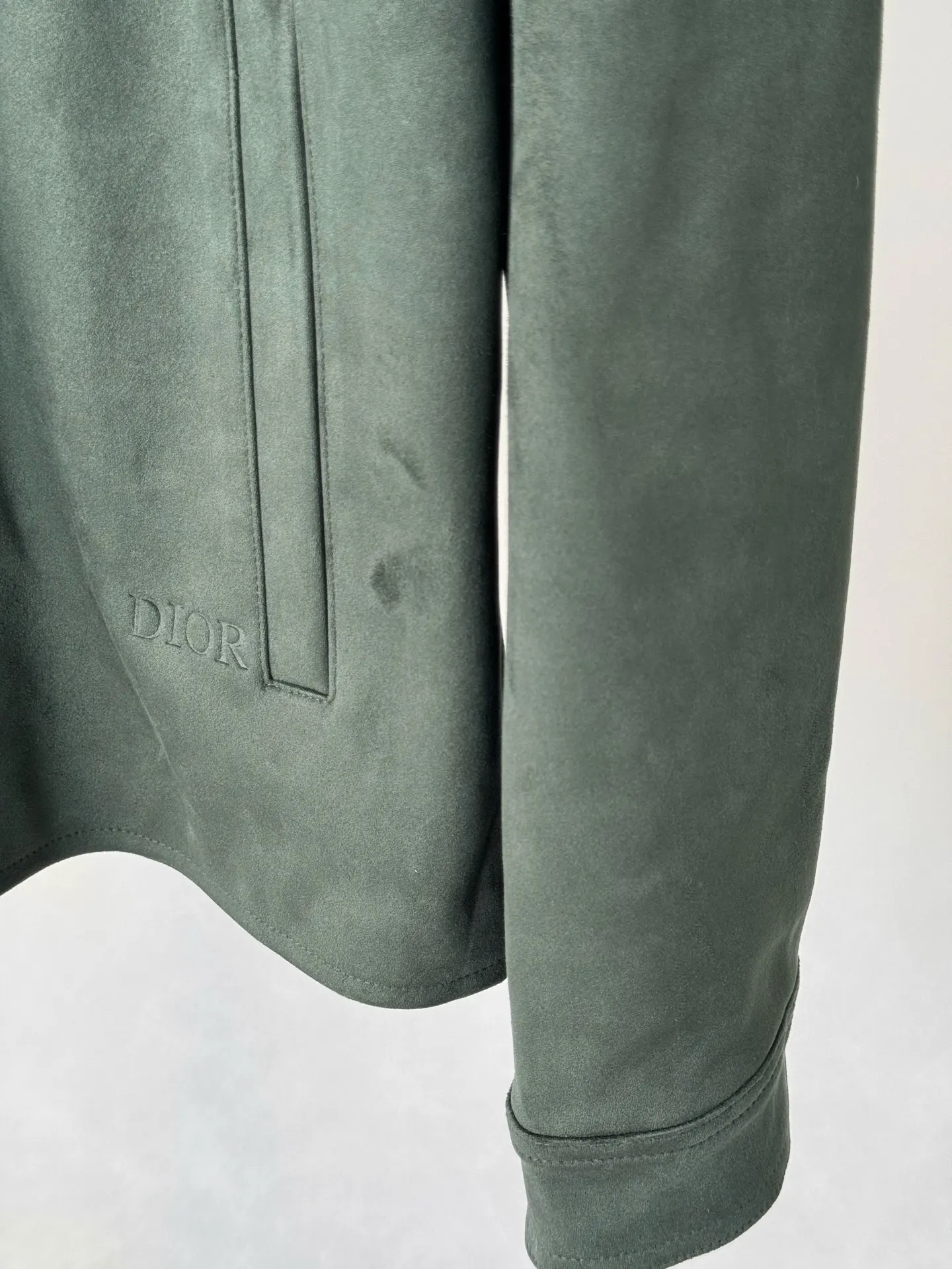 Logo-Embossed Faux Suede Overshirt D35518755 — view 5