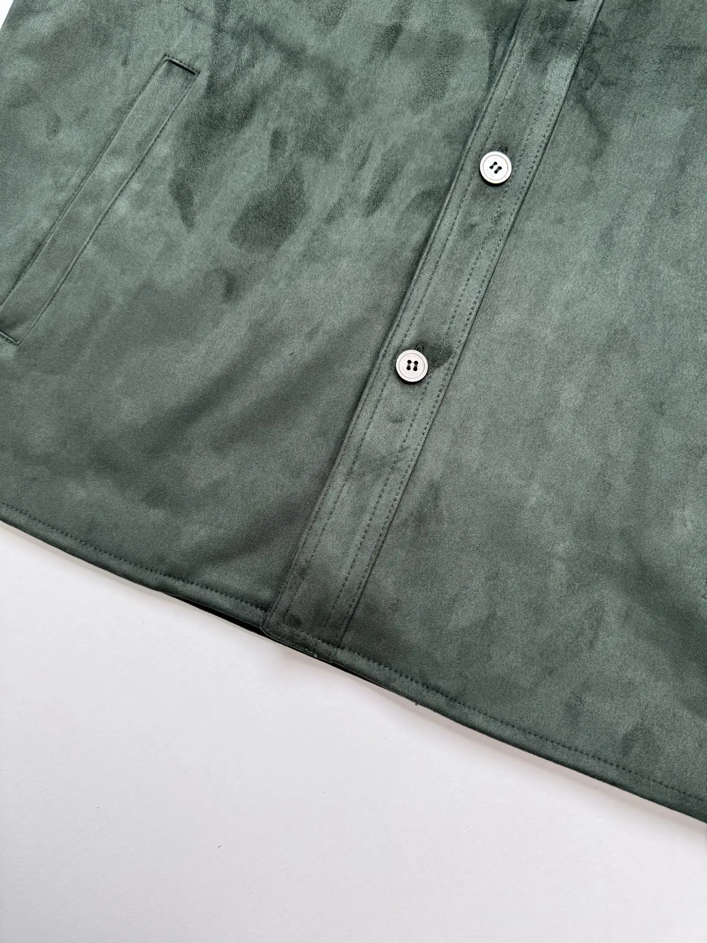 Logo-Embossed Faux Suede Overshirt D35518755 — view 7