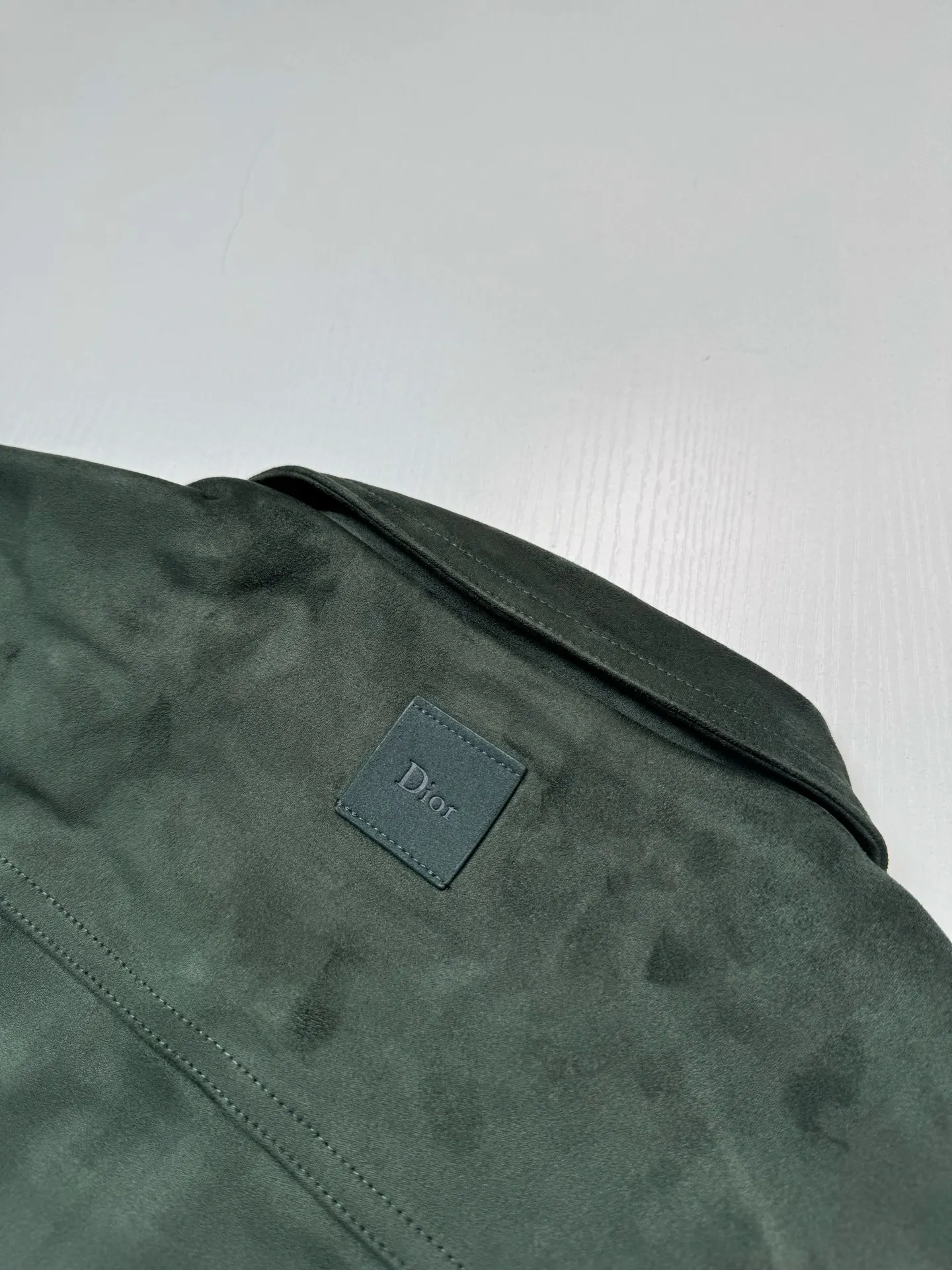 Logo-Embossed Faux Suede Overshirt D35518755 — view 10