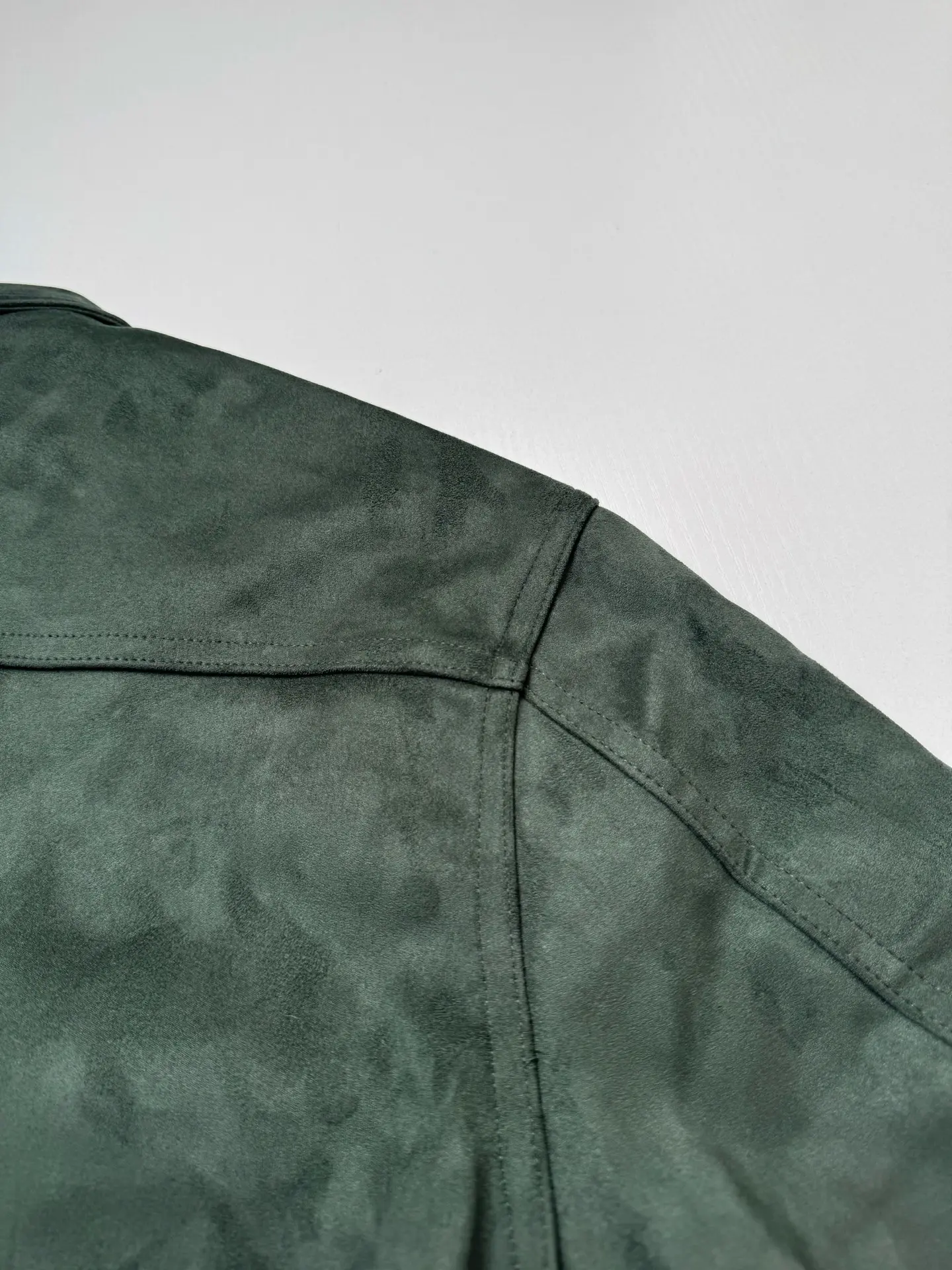 Logo-Embossed Faux Suede Overshirt D35518755 — view 11