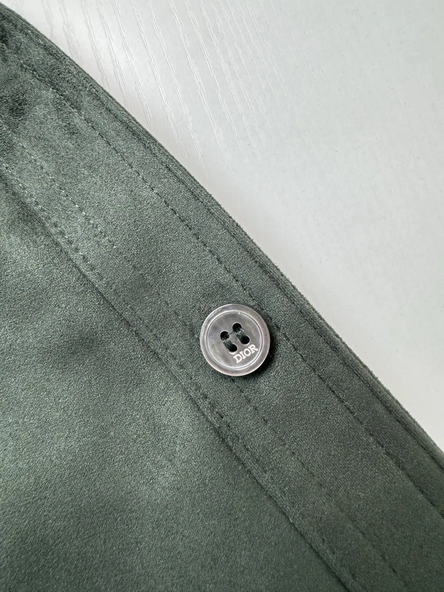 Logo-Embossed Faux Suede Overshirt D35518755 — view 12