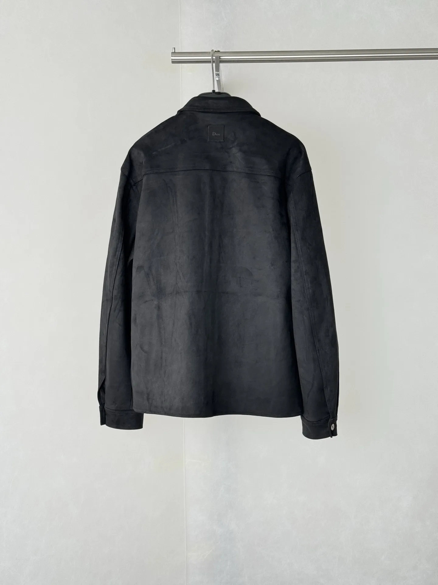 Logo-Embossed Faux Suede Overshirt Jacket D35518754 — view 2