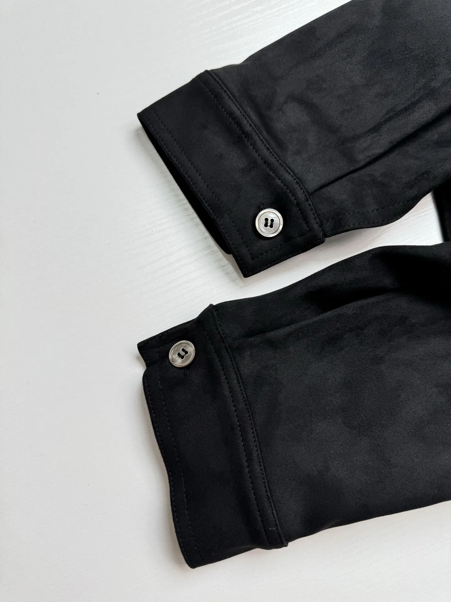 Logo-Embossed Faux Suede Overshirt Jacket D35518754 — view 6