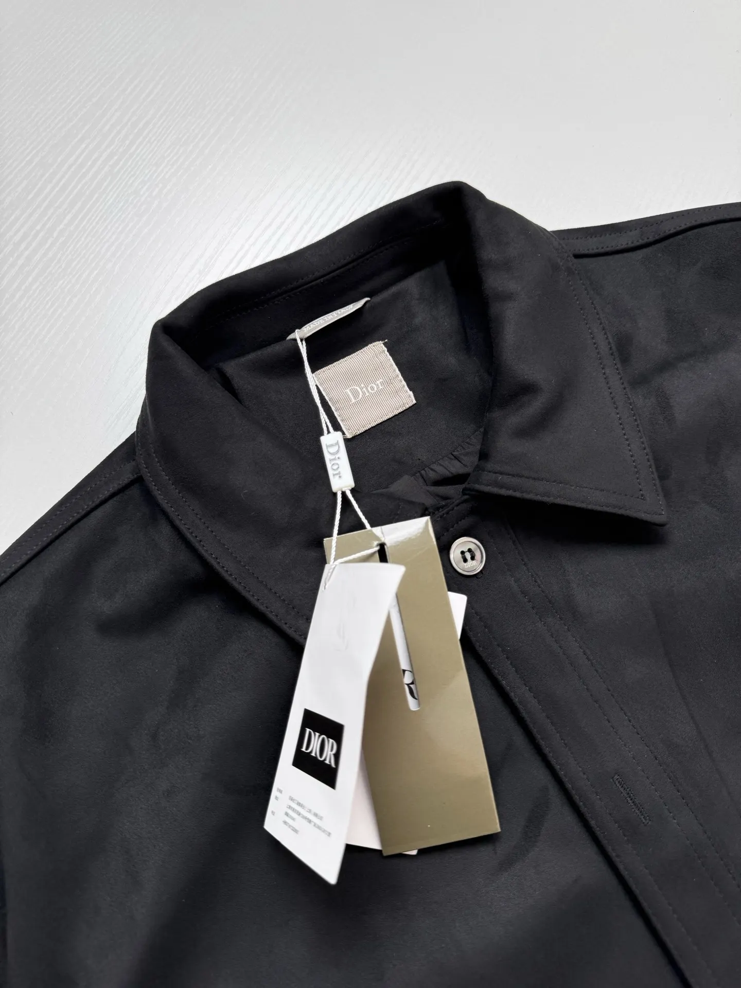 Logo-Embossed Faux Suede Overshirt Jacket D35518754 — view 11
