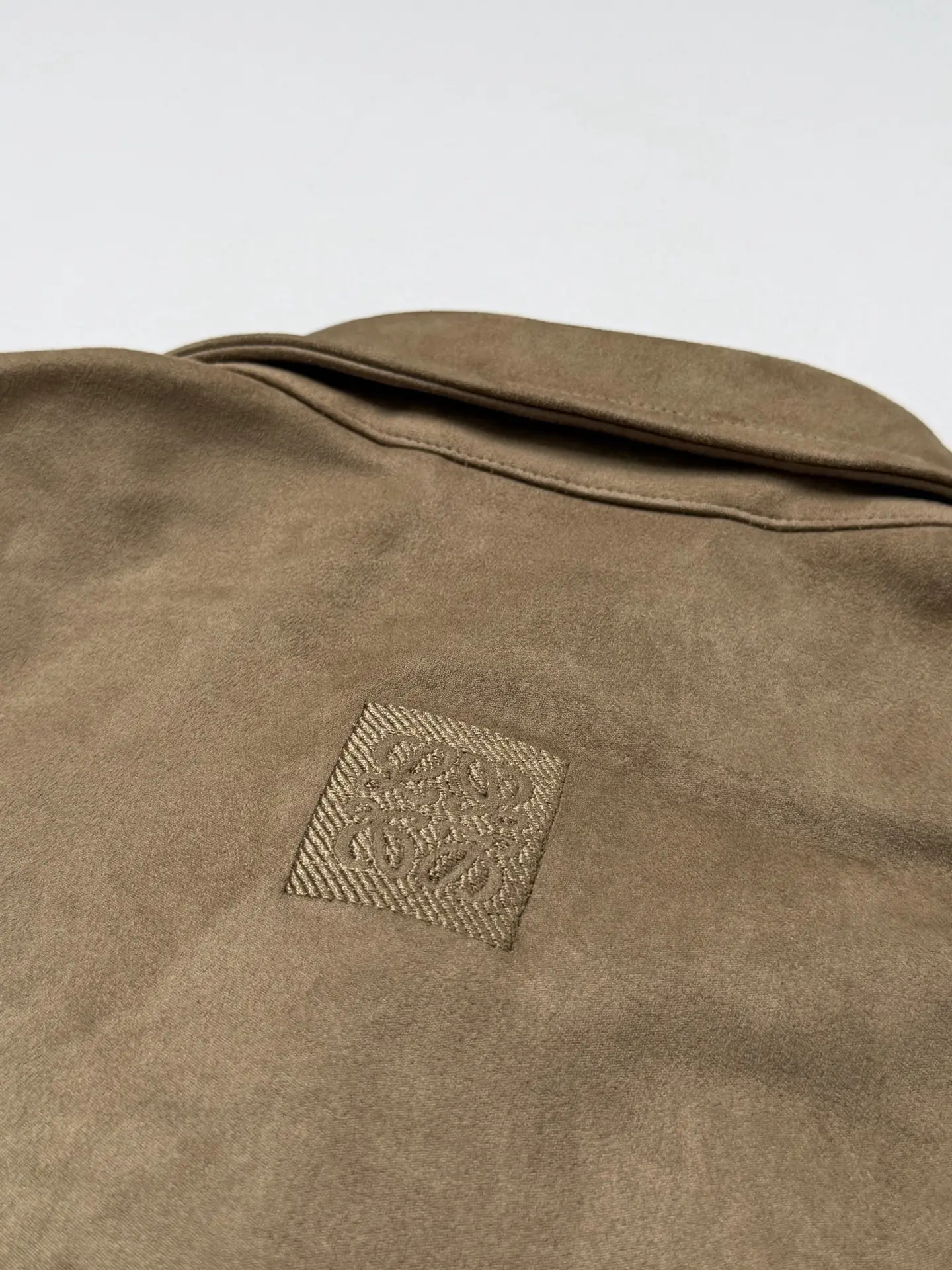 Anagram Embroidered Faux-Suede Overshirt D35518684 — view 6