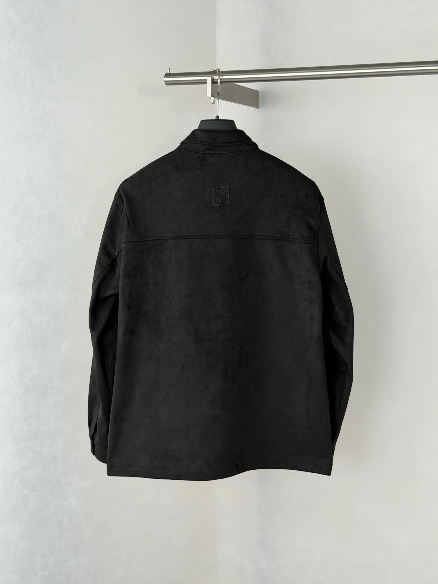 Anagram Embroidered Faux-Suede Overshirt D35518683 — view 2