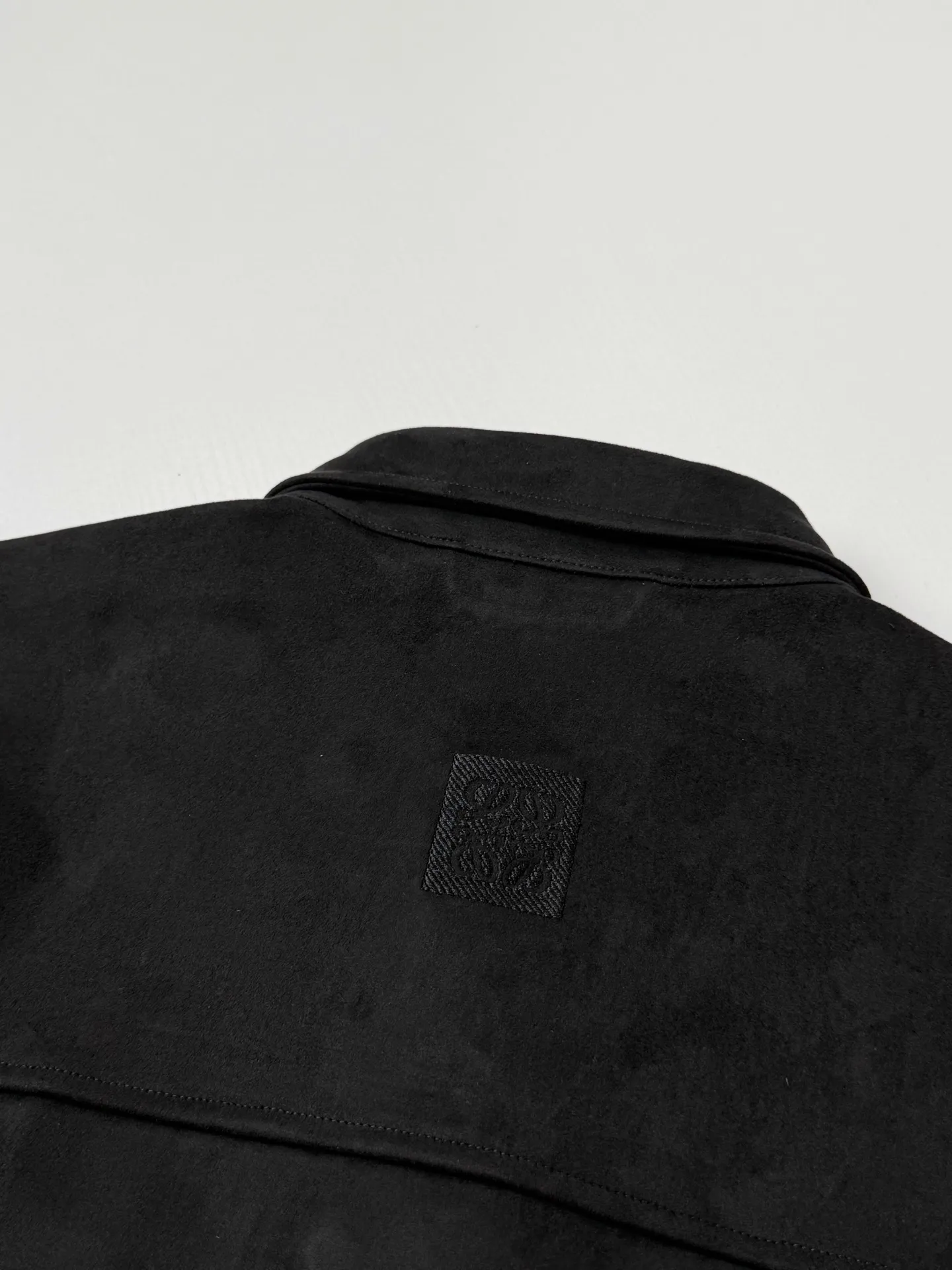 Anagram Embroidered Faux-Suede Overshirt D35518683 — view 5