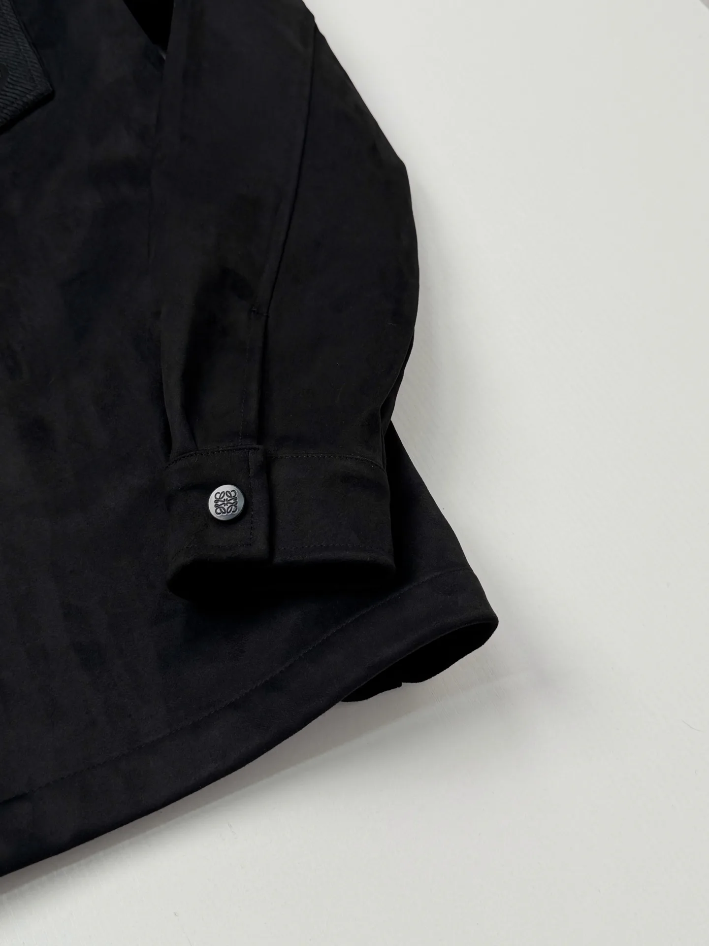 Anagram Embroidered Faux-Suede Overshirt D35518683 — view 6