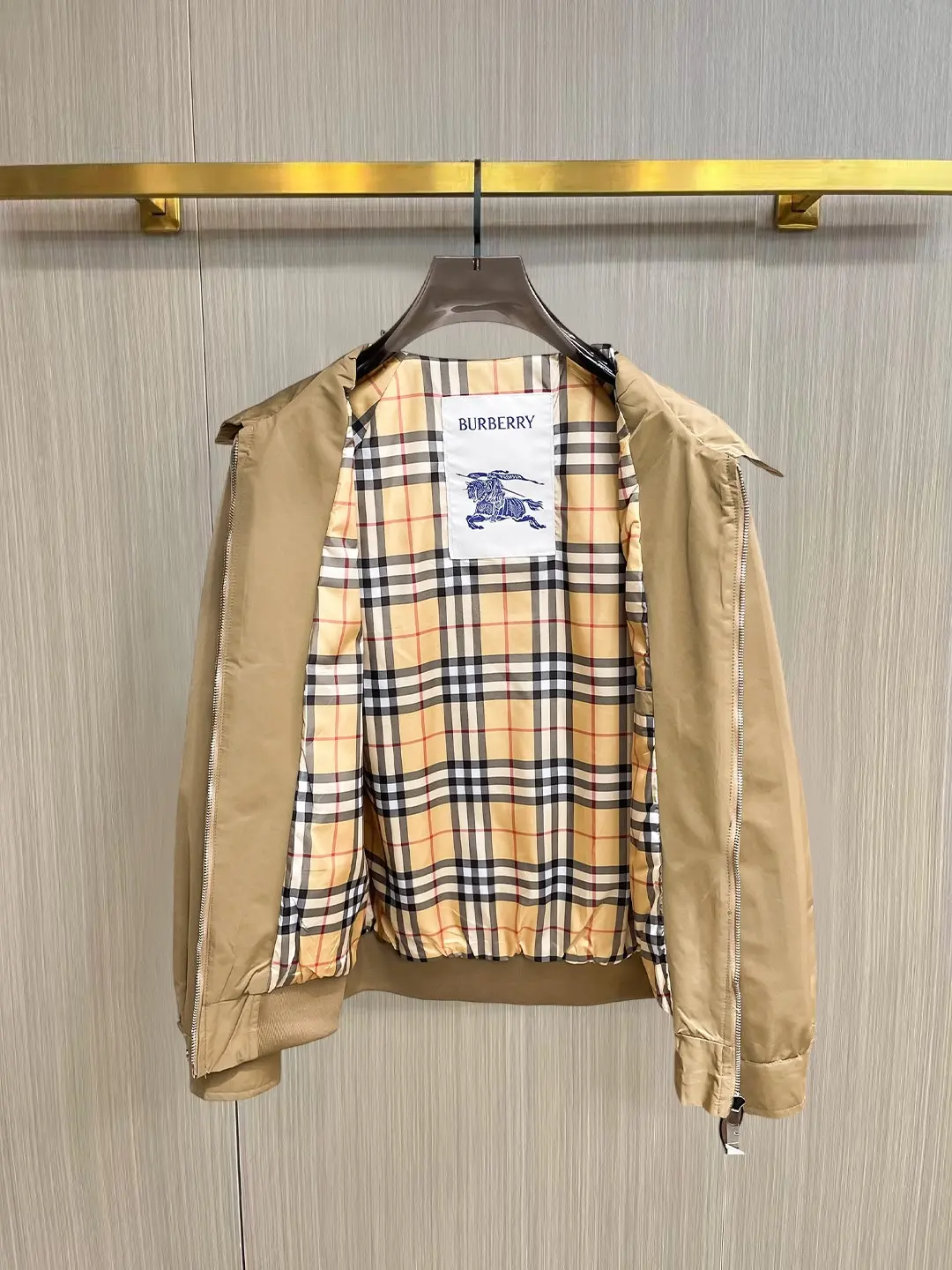 Embroidered Logo Harrington Jacket D36014763 — view 3