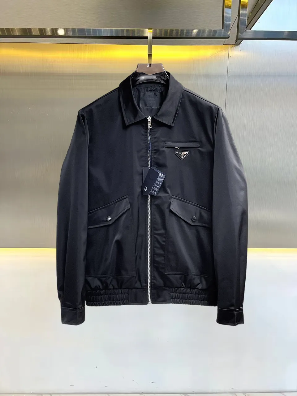 Logo-Appliquéd Re-Nylon Harrington Jacket D36015087