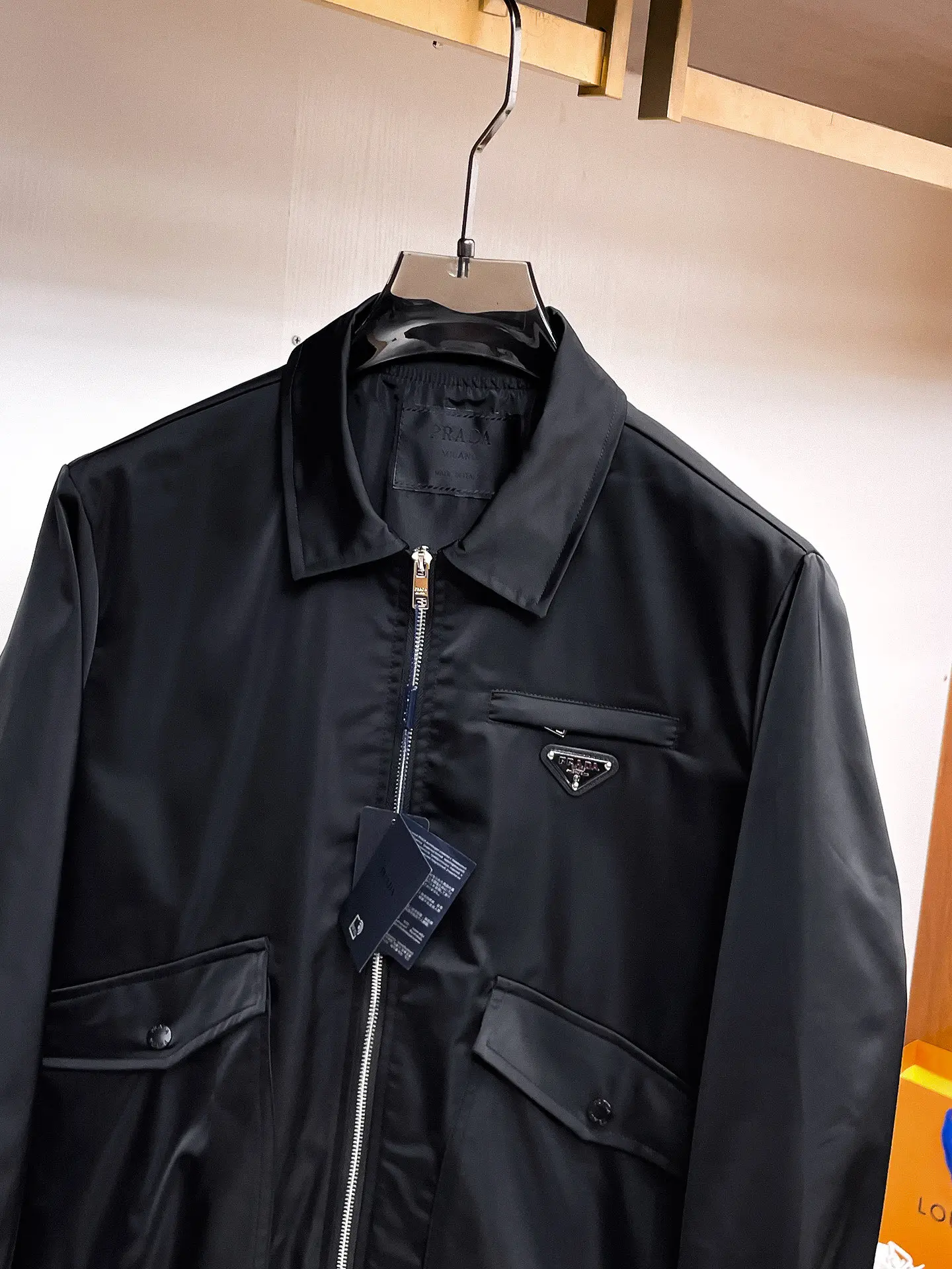 Logo-Appliquéd Re-Nylon Harrington Jacket D36015087 — view 3