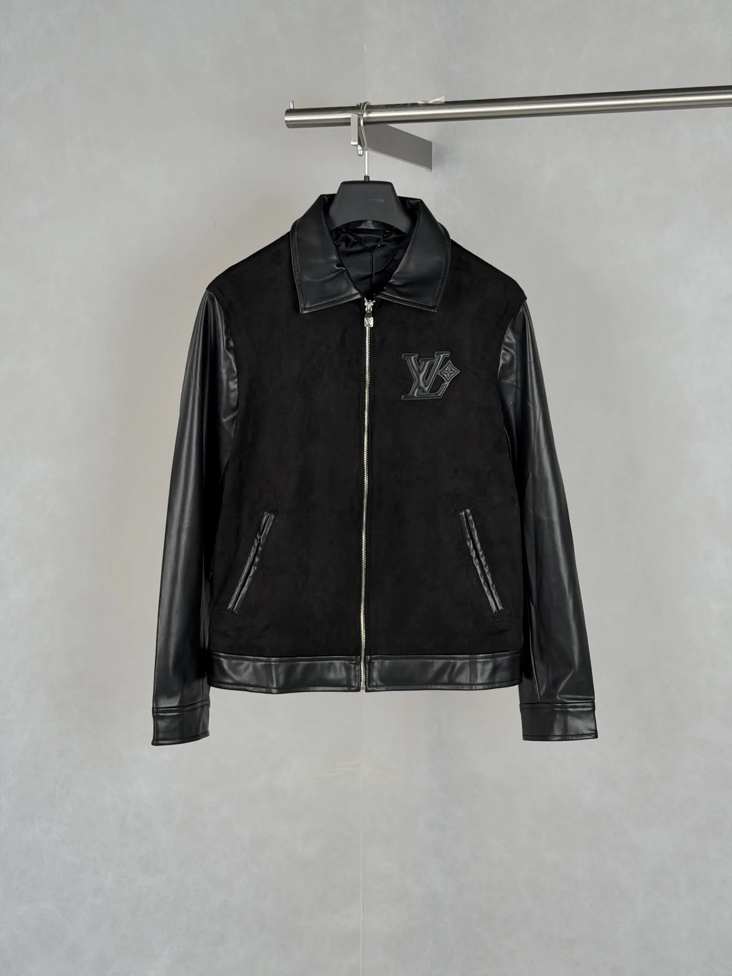 Monogram Suede and Leather Panel Jacket D36021969
