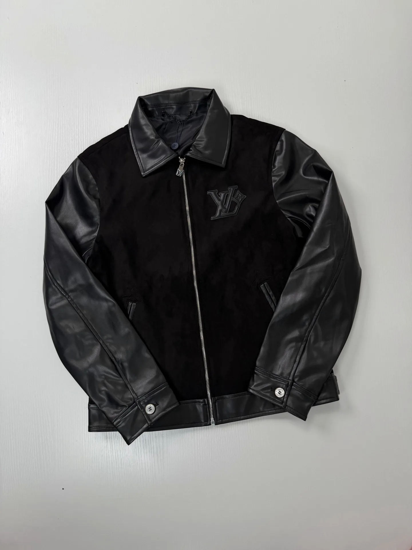 Monogram Suede and Leather Panel Jacket D36021969 — view 3