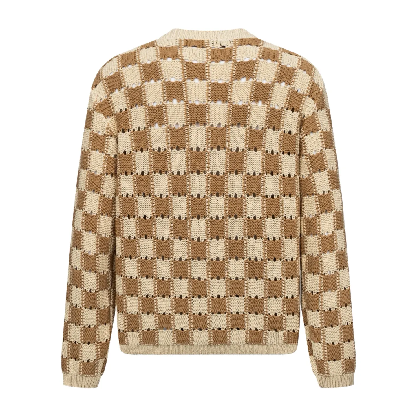 Damier Check Open-Knit Cotton Cardigan D36018780 — view 2
