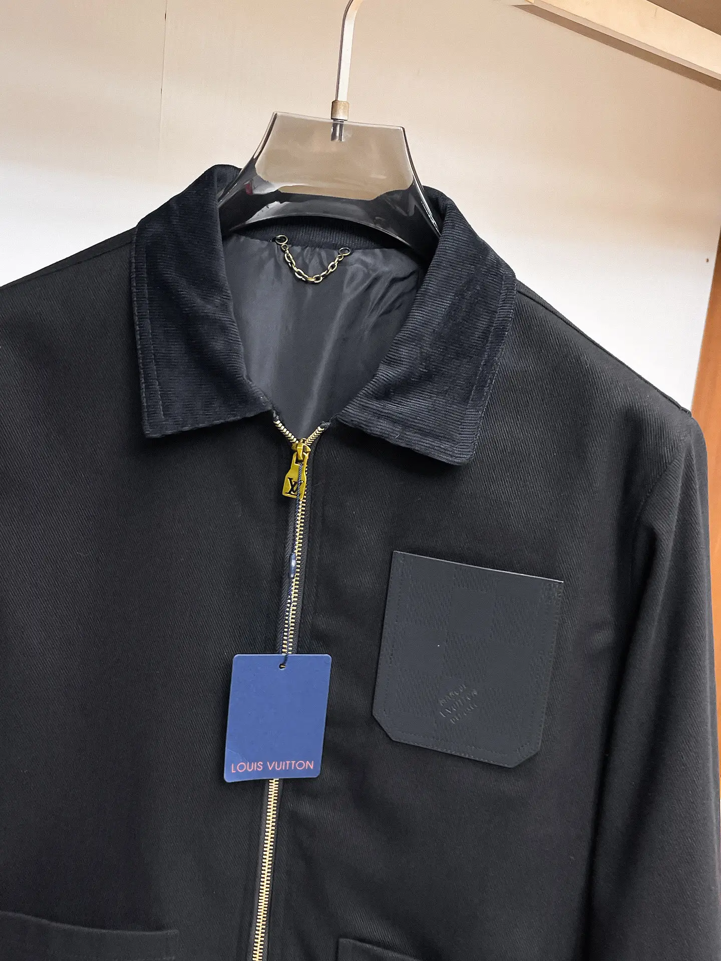 Zip-Up Harrington Jacket with Embossed Pocket D36015079 — view 3