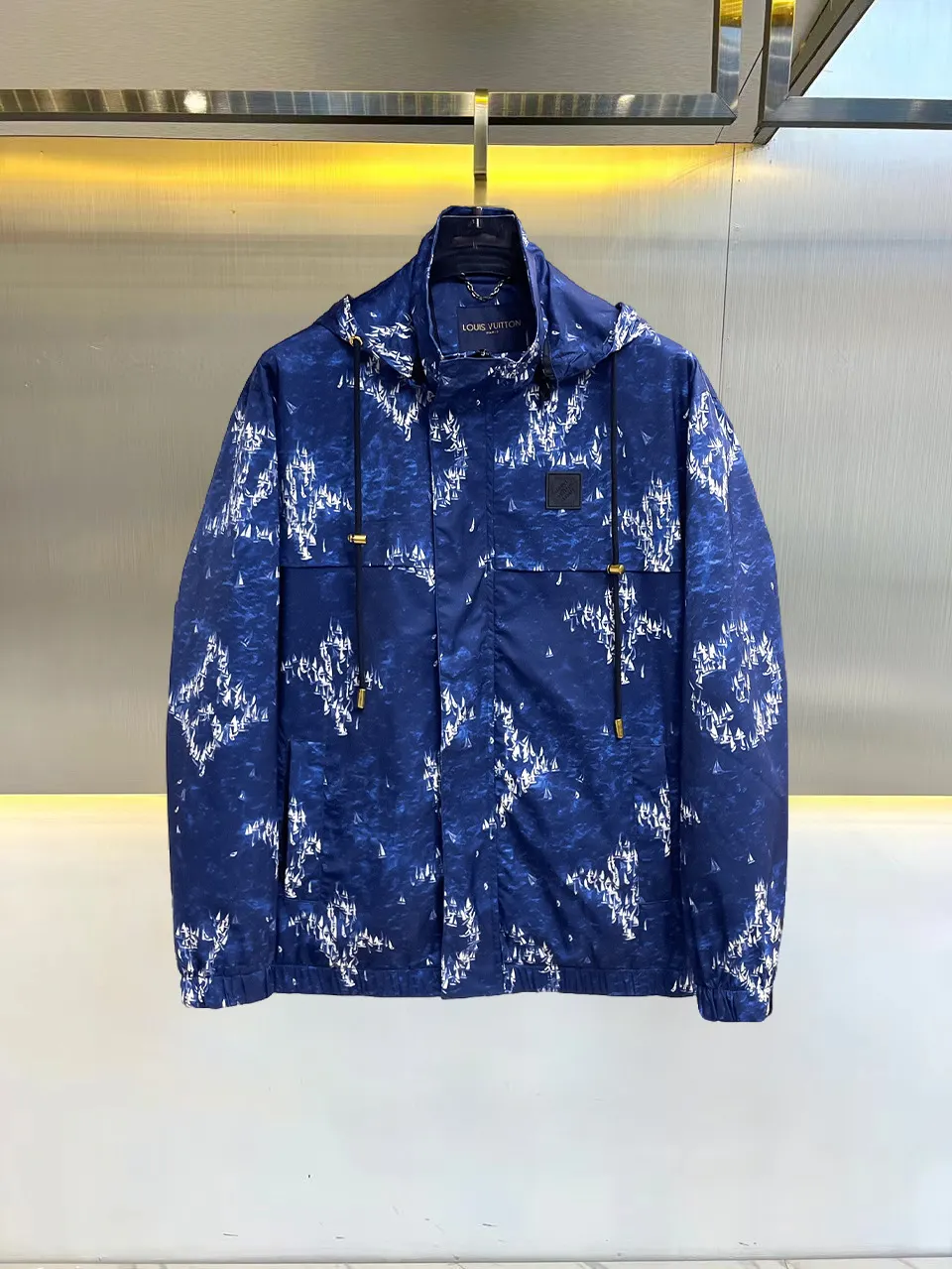 Monogram Printed Hooded Windbreaker Jacket D36015086