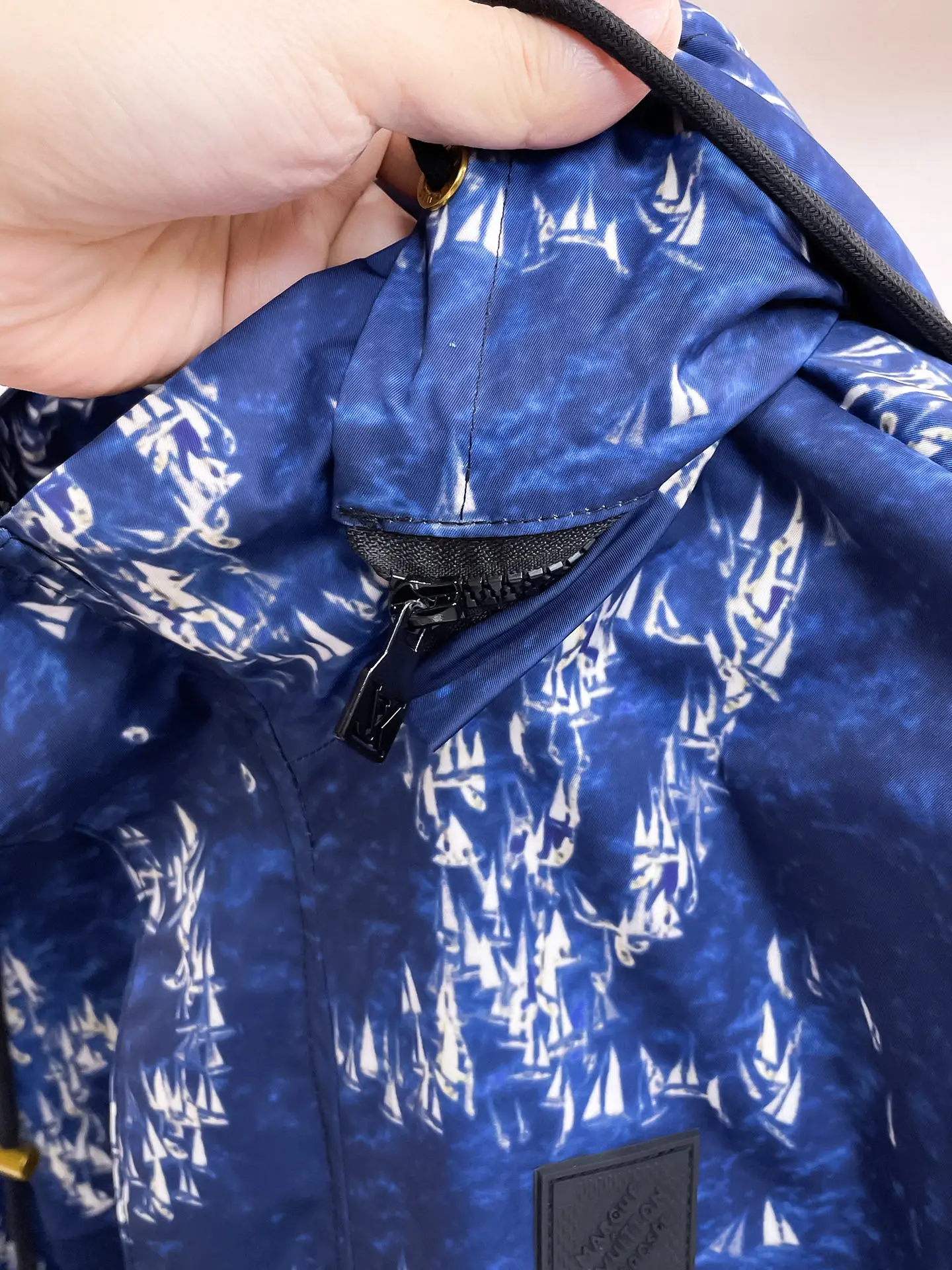 Monogram Printed Hooded Windbreaker Jacket D36015086 — view 13