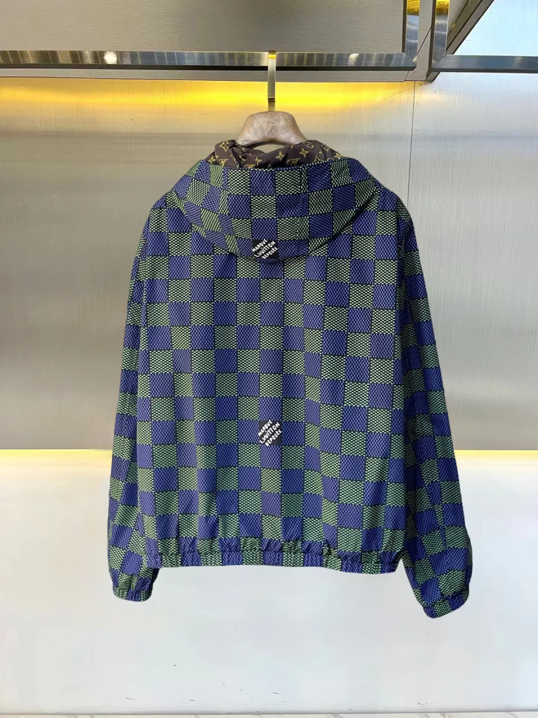 Damier Print Hooded Windbreaker Jacket D36015089 — view 3