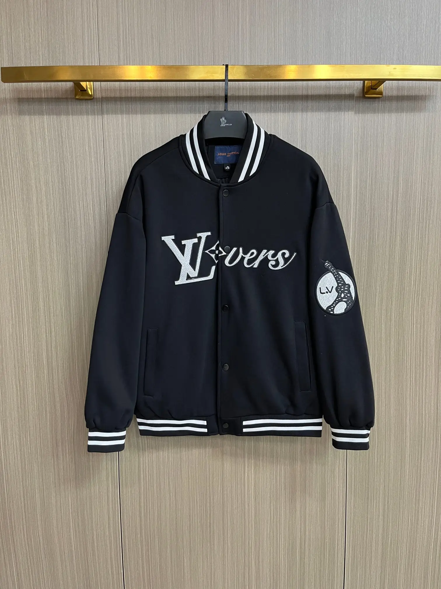 LV Lovers Logo Embroidered Bomber Jacket D36014761
