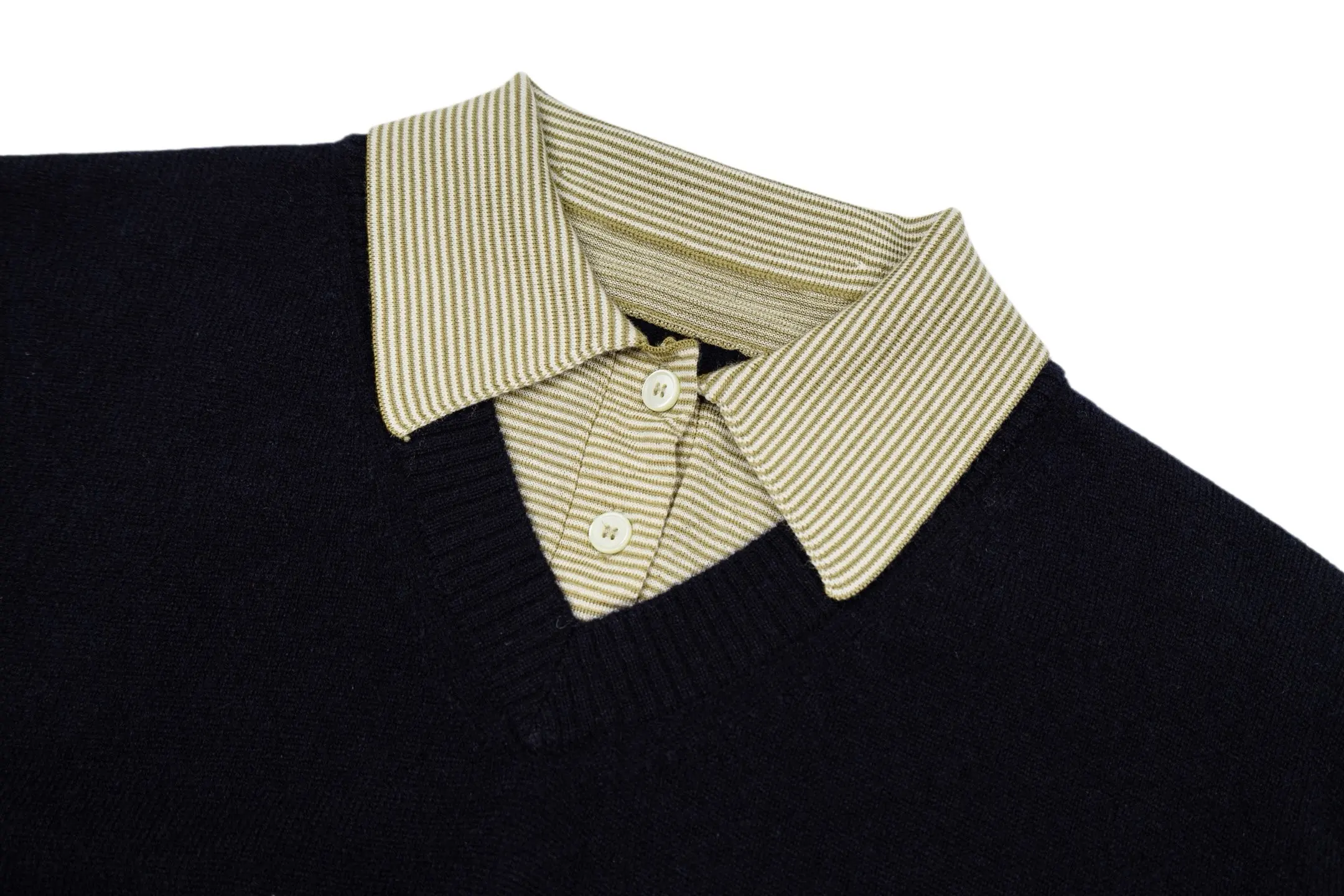 Layered-Effect Cotton and Cashmere-Blend Sweater D36022338 — view 3
