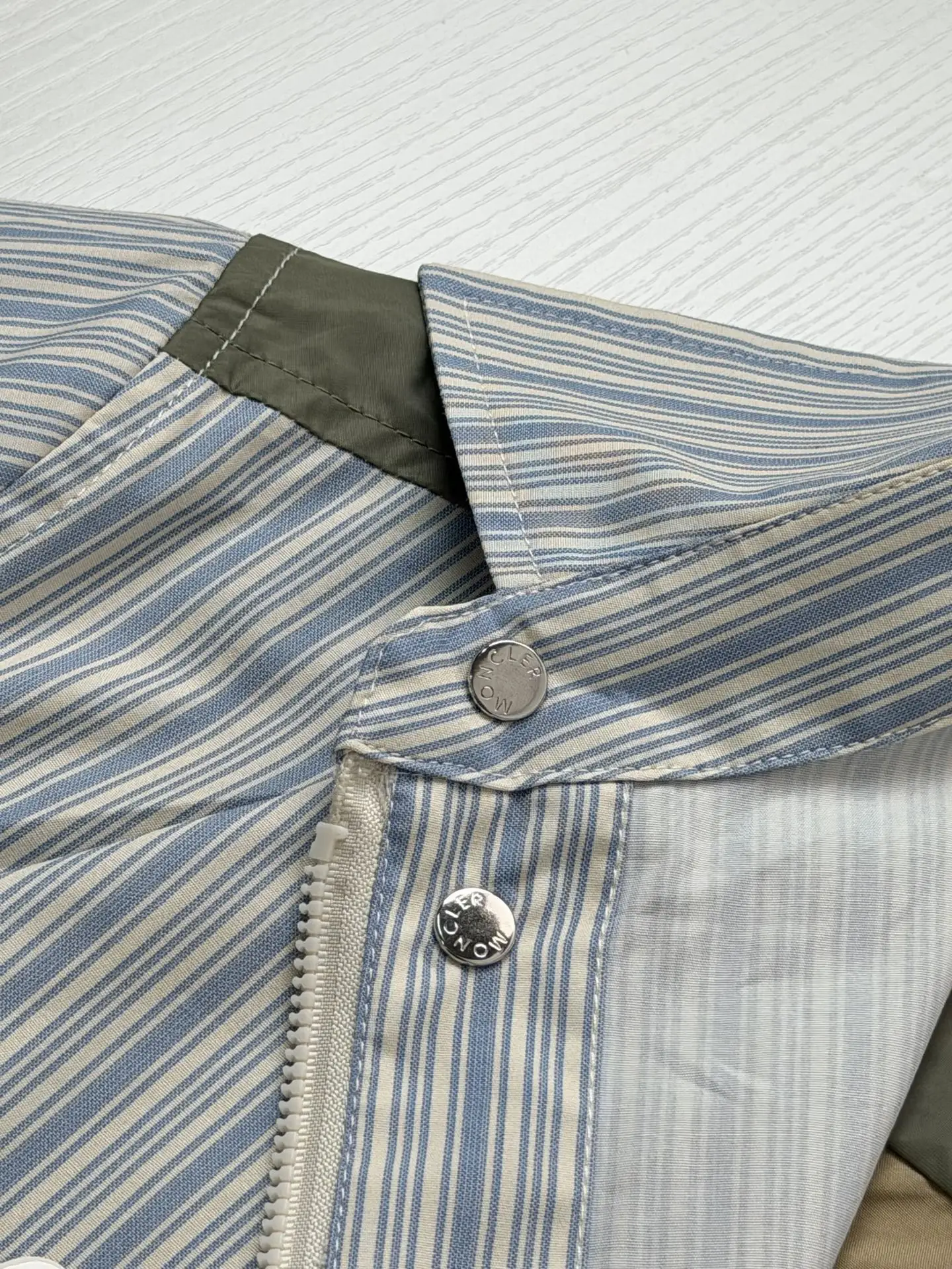 Striped Cotton-Blend Panel Overshirt D36018654 — view 5