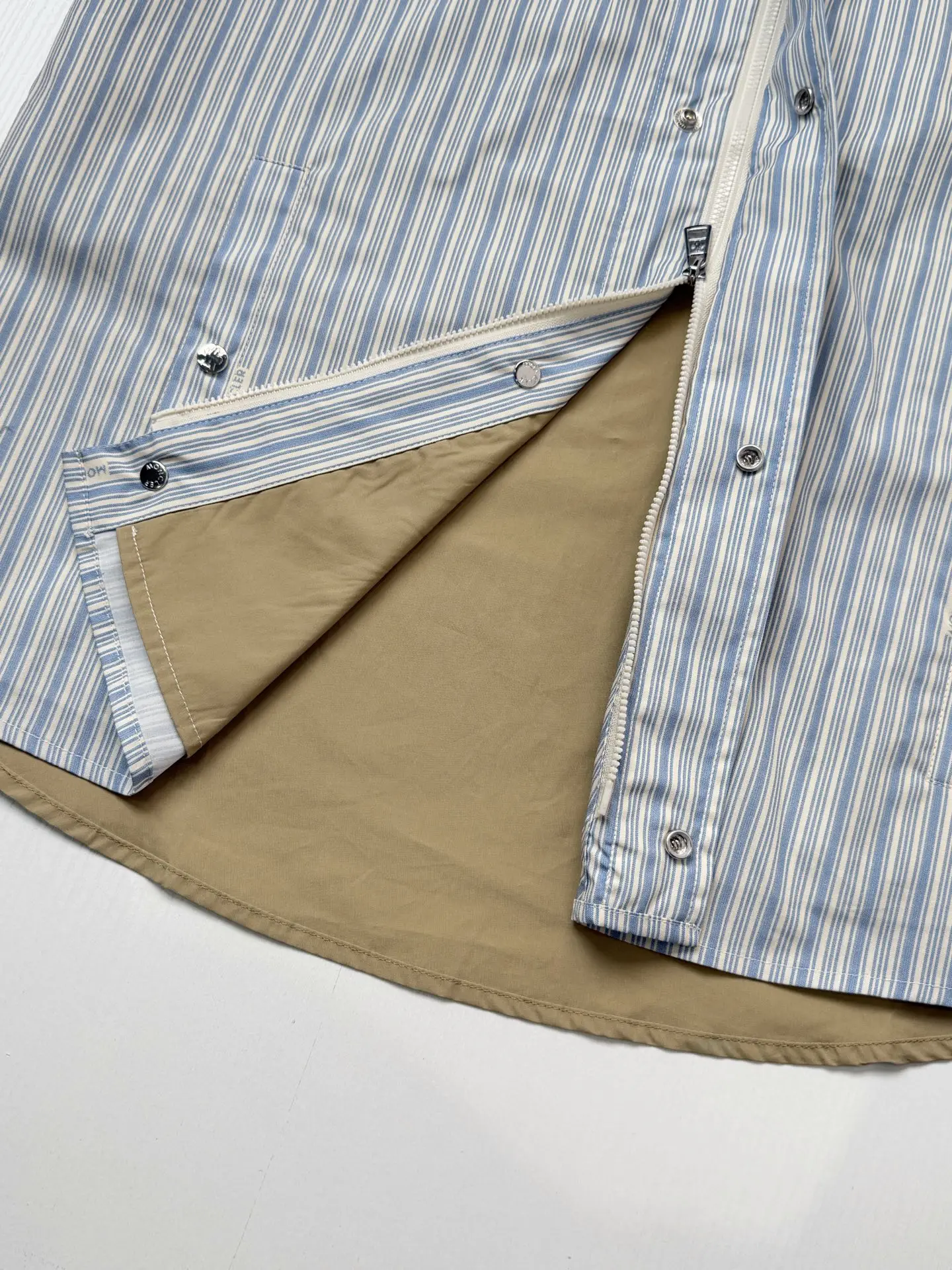 Striped Cotton-Blend Panel Overshirt D36018654 — view 6