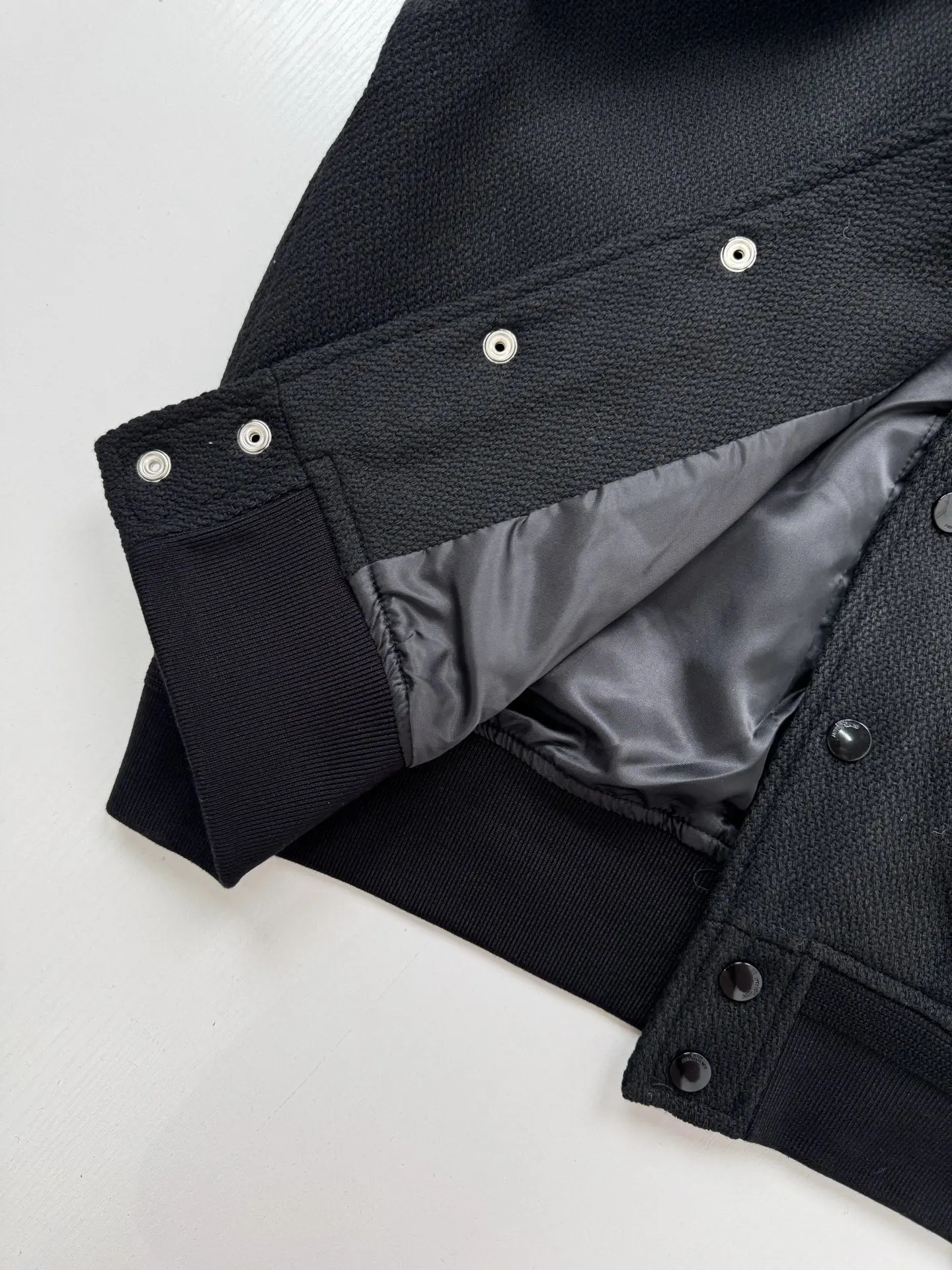 Teddy Wool and Lambskin Bomber Jacket D36018758 — view 12