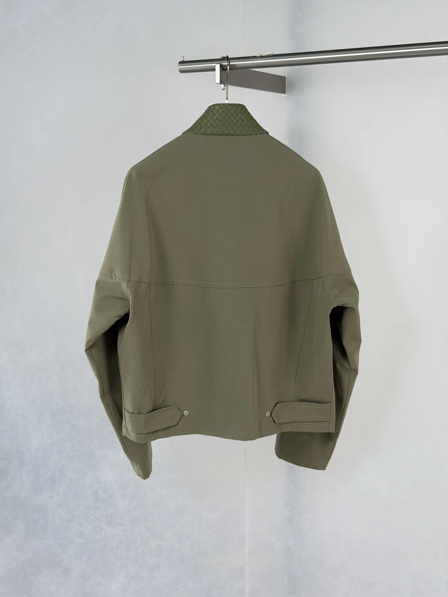 Intrecciato Leather-Trimmed Cotton-Blend Jacket D36521963 — view 2