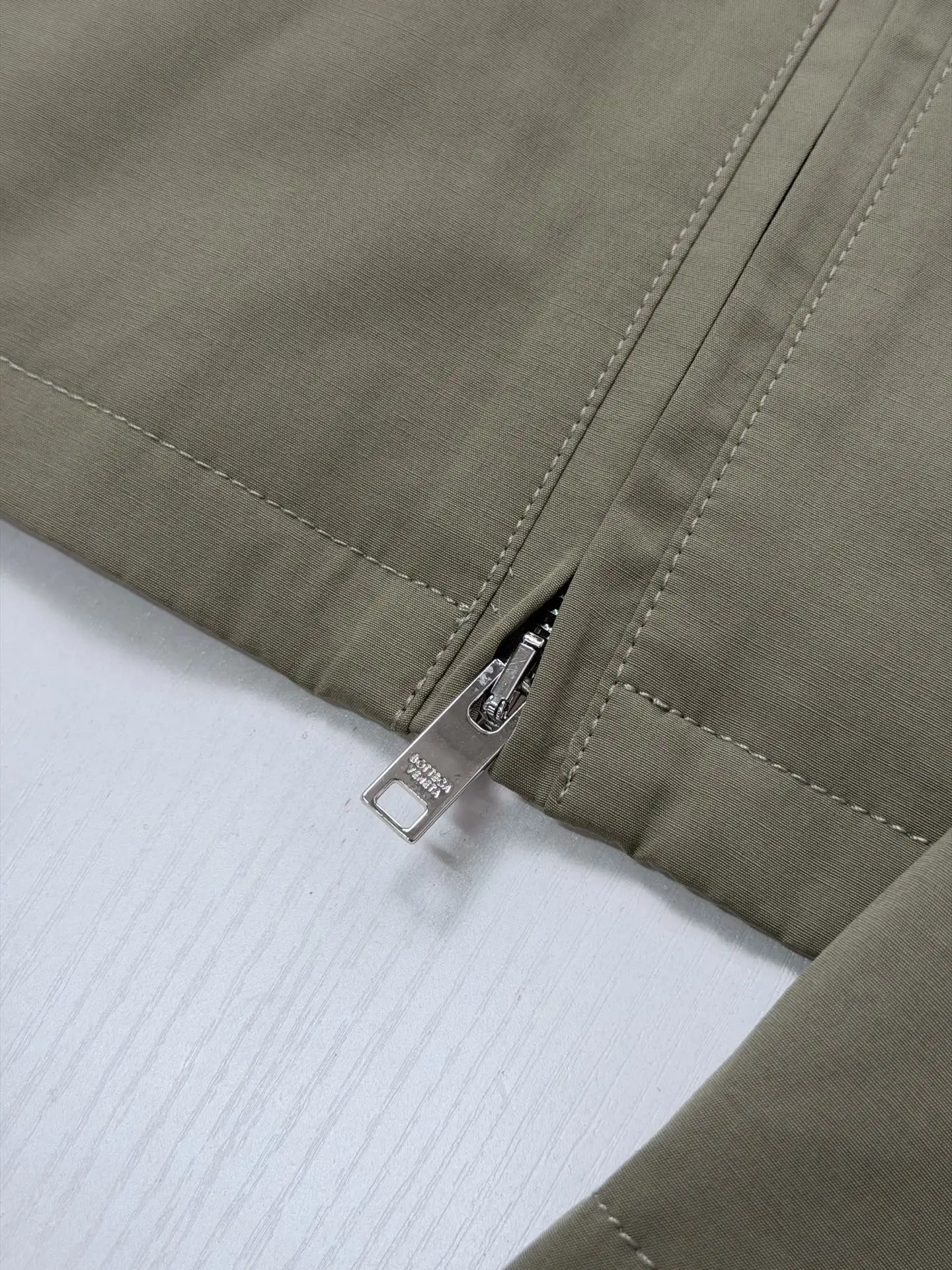 Intrecciato Leather-Trimmed Cotton-Blend Jacket D36521963 — view 5