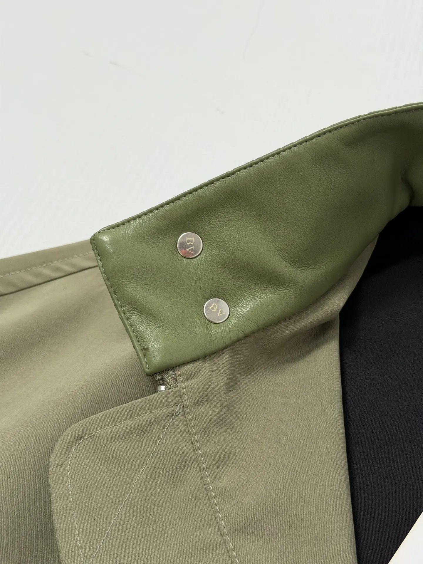 Intrecciato Leather-Trimmed Cotton-Blend Jacket D36521963 — view 8