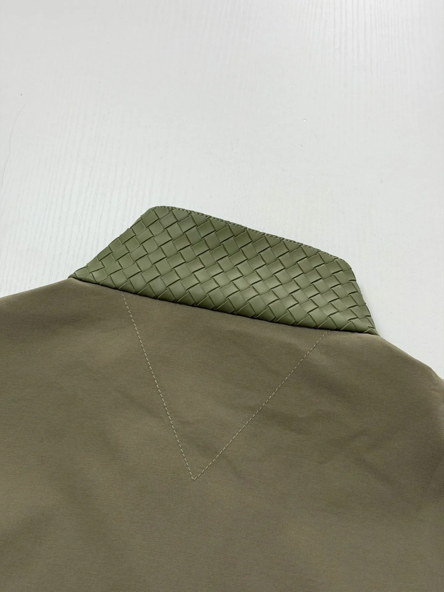 Intrecciato Leather-Trimmed Cotton-Blend Jacket D36521963 — view 10