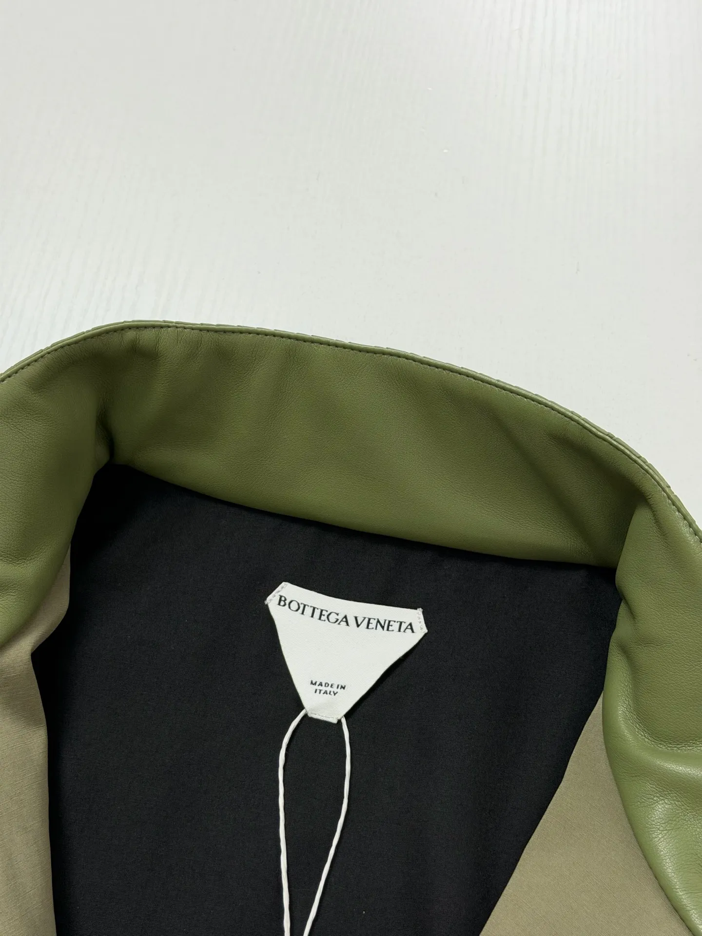 Intrecciato Leather-Trimmed Cotton-Blend Jacket D36521963 — view 12