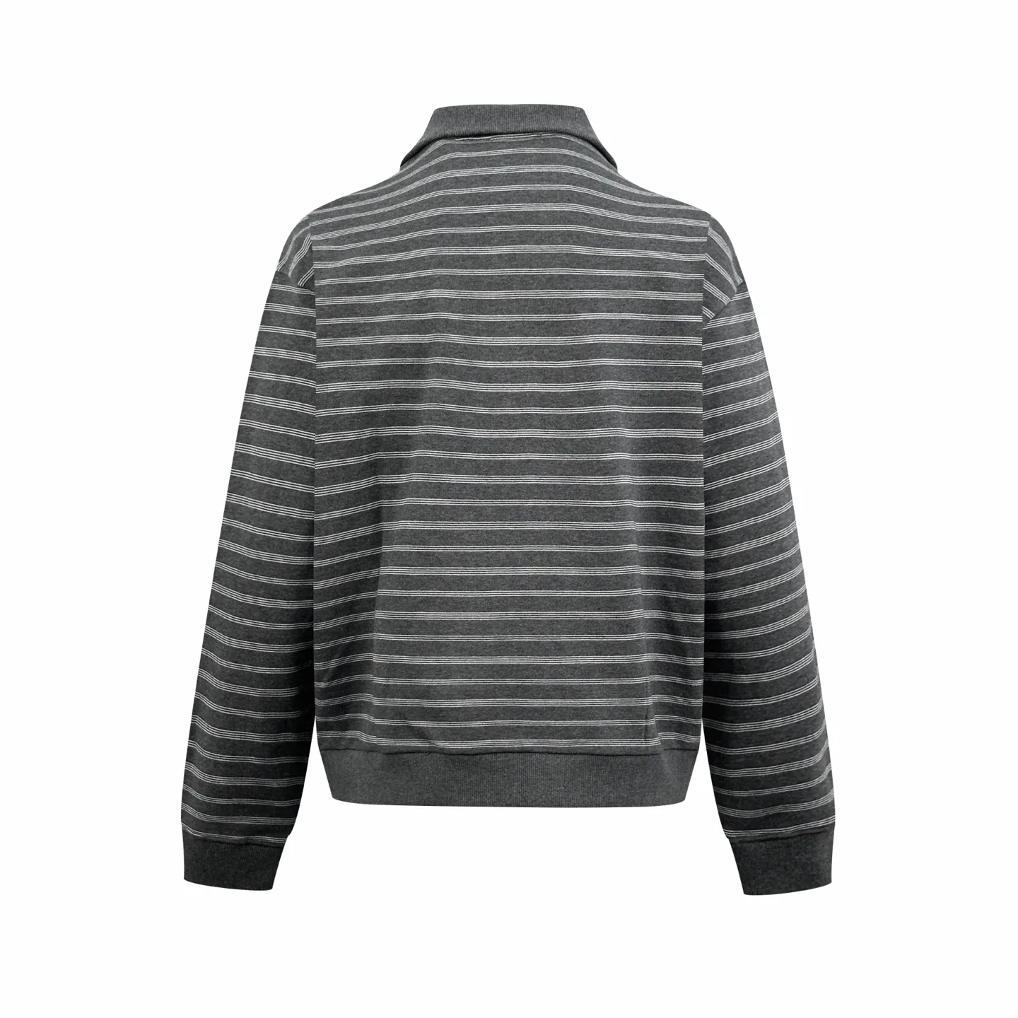 Logo-Embroidered Striped Cotton Zip-Up Jacket D36520511 — view 2