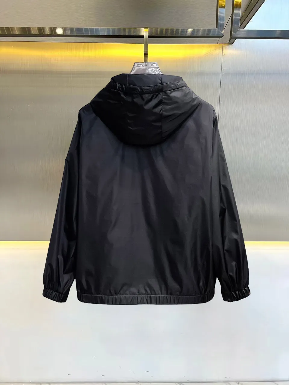 Logo-Patch Hooded Windbreaker Jacket D37015081 — view 2
